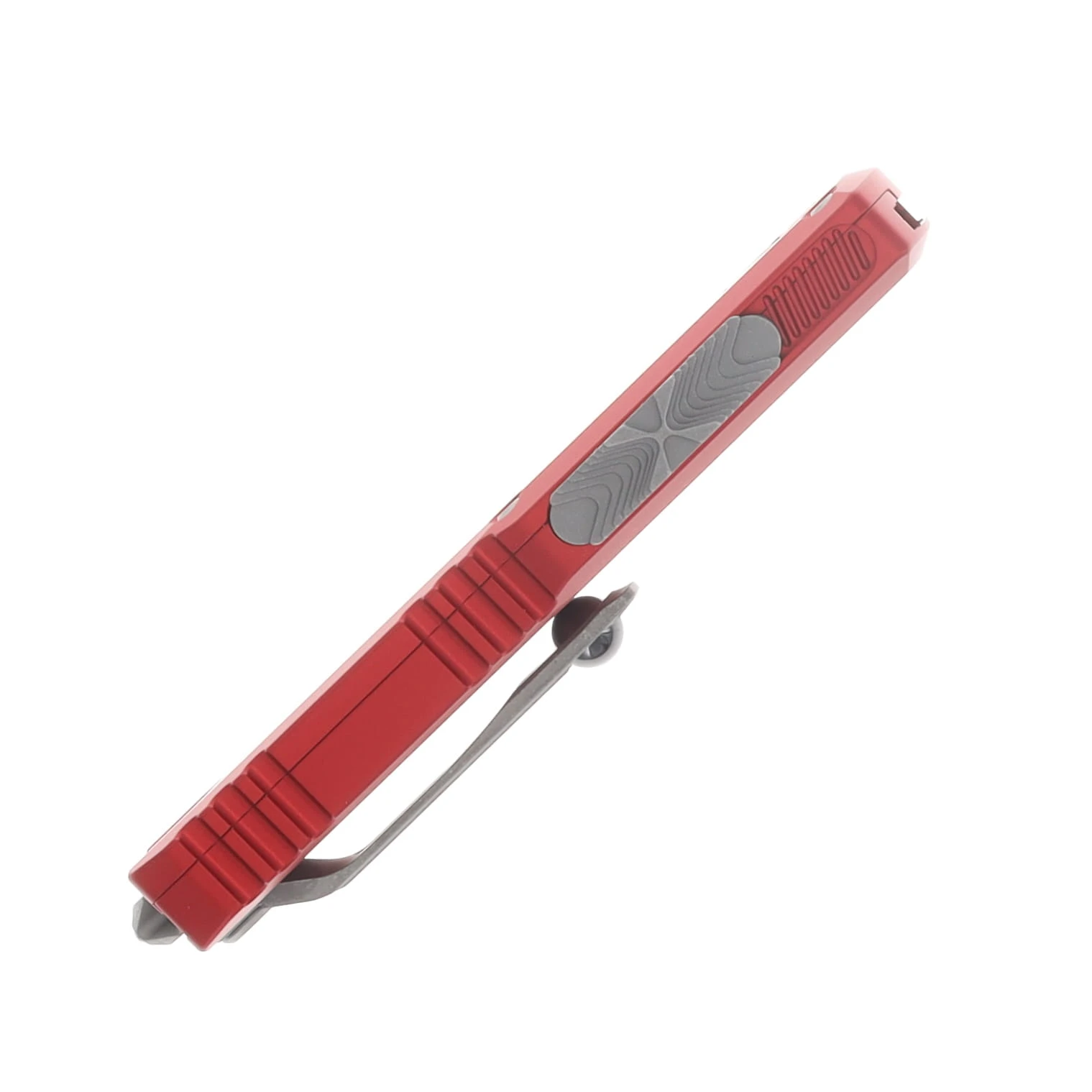 Microtech UTX-85 GEN IV OTF Auto T/E Apocalyptic Part Serrate Red AUMT1233411APRD View 5