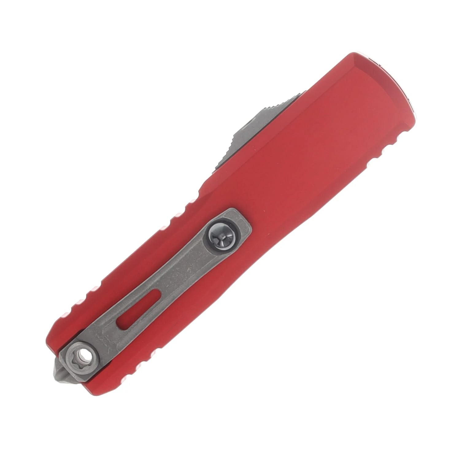 Microtech UTX-85 GEN IV OTF Auto T/E Apocalyptic Part Serrate Red AUMT1233411APRD View 3
