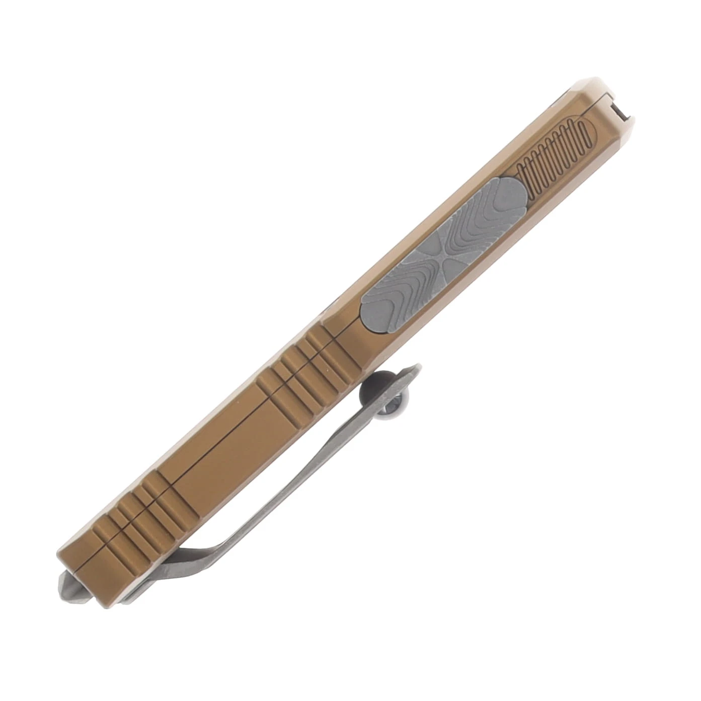 Microtech UTX-85 GEN IV OTF Auto T/E Apocalyptic Part Serrate Tan AUMT1233411APTA View 5