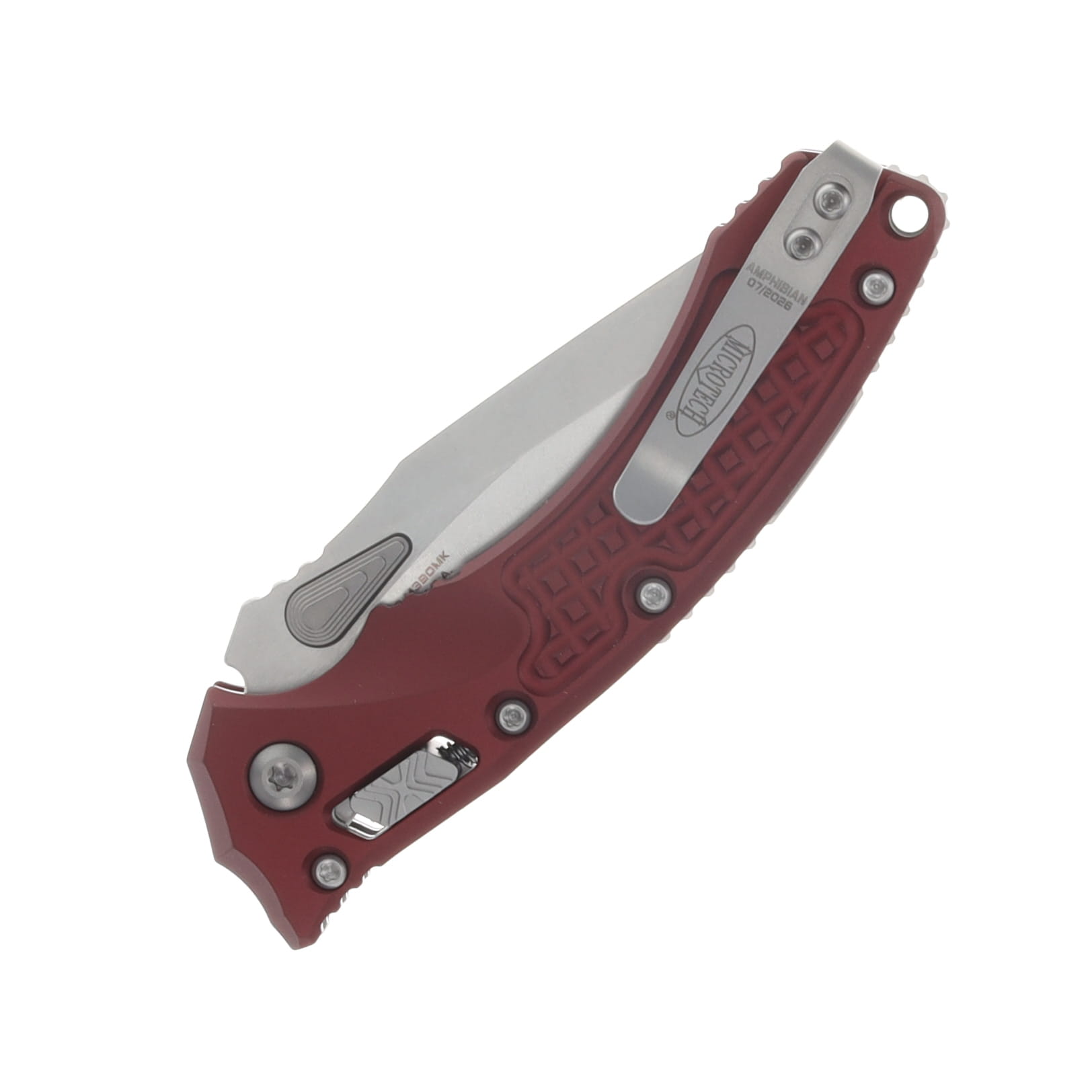 Microtech Amphibian Mini RAM-LOK Folder SW Standard Frag Aluminum Merlot MT137MRL10FRMR View 6