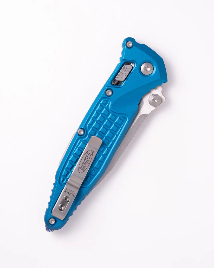 Microtech Socom RAM-LOK Folding Knife S/E SW Standard Frag Aluminum Blue MT160RL10FRBL View 2