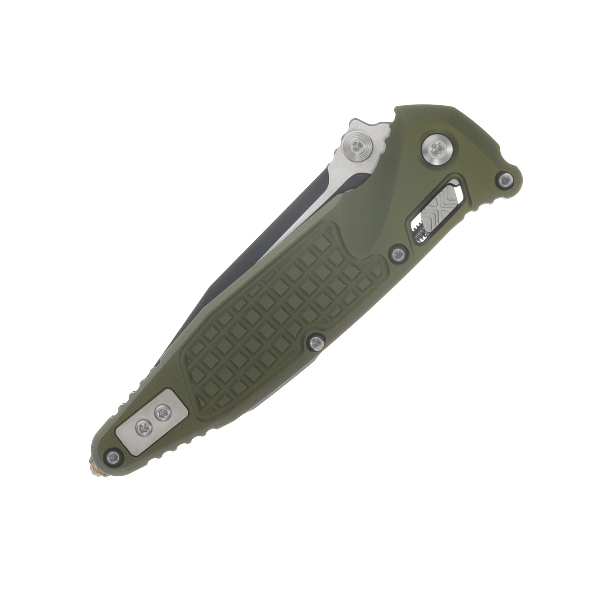 Microtech Socom RAM-LOK Folder S/E Standard Black Frag Aluminum OD Green MT160RL1FROD View 5