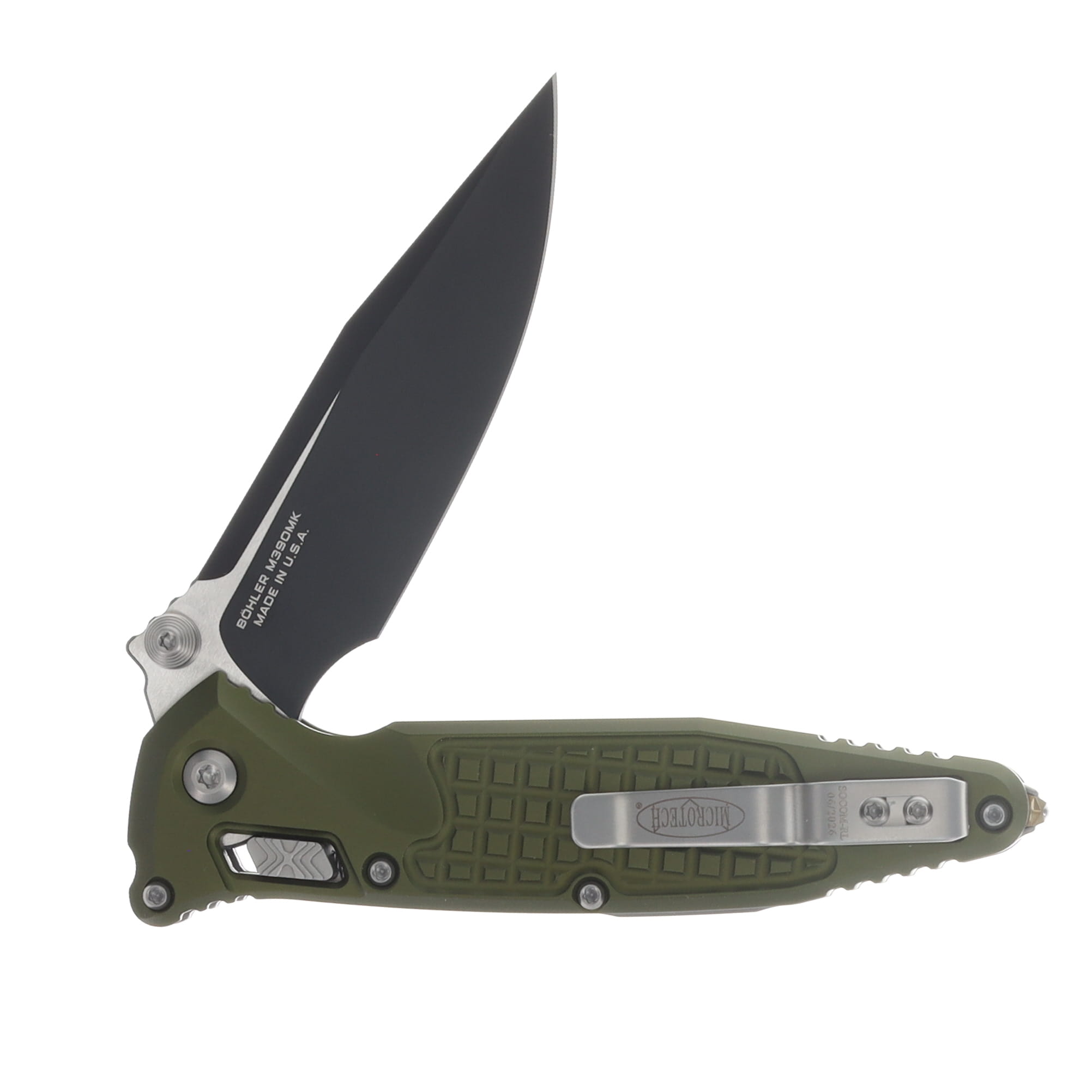 Microtech Socom RAM-LOK Folder S/E Standard Black Frag Aluminum OD Green MT160RL1FROD View 4