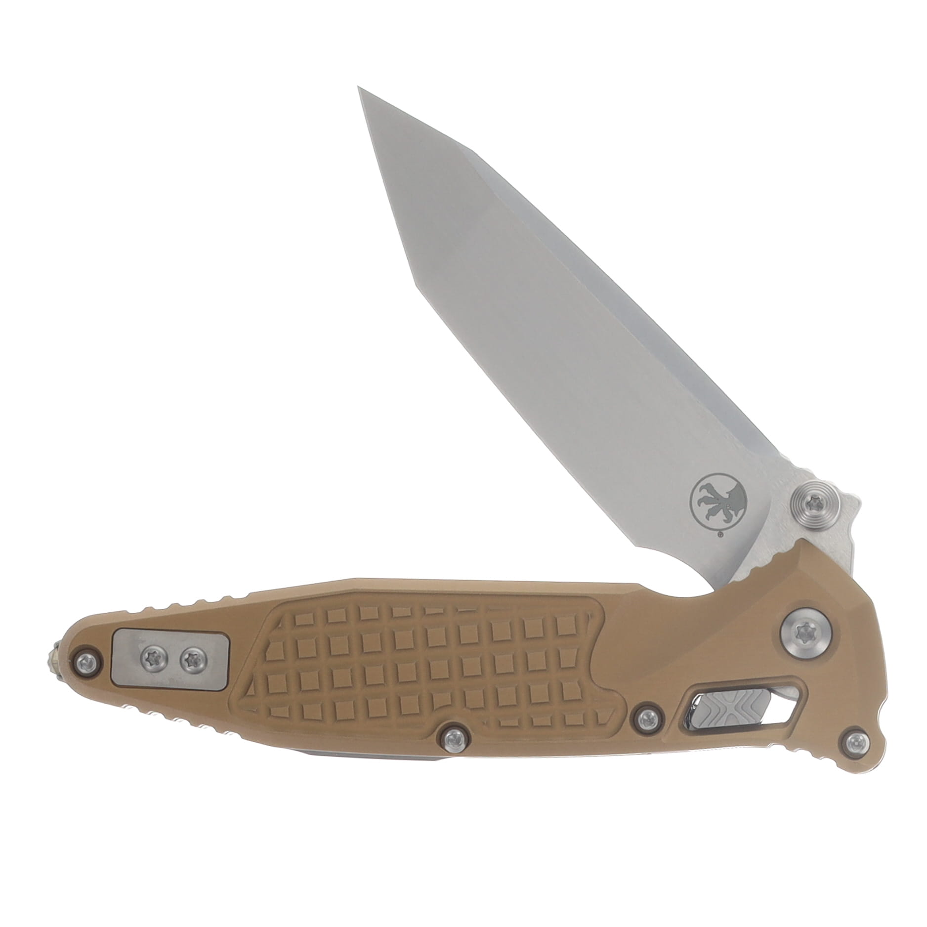 Microtech Socom RAM-LOK Folder T/E Stonewash Standard Frag Aluminum Tan MT161RL10FRTA View 3