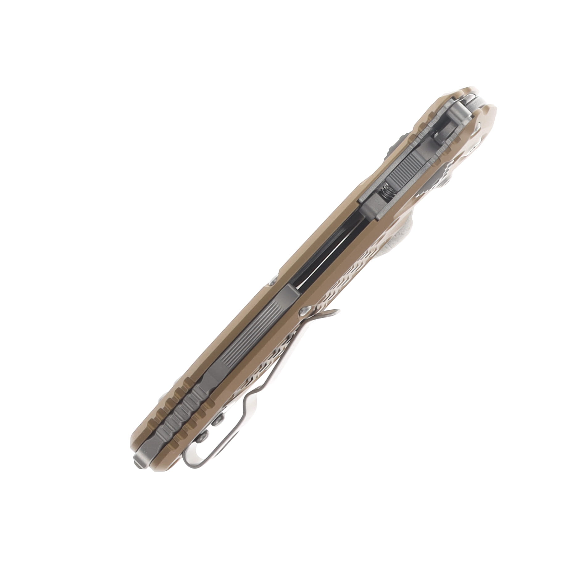 Microtech Socom RAM-LOK Folder T/E Stonewash Standard Frag Aluminum Tan MT161RL10FRTA View 7