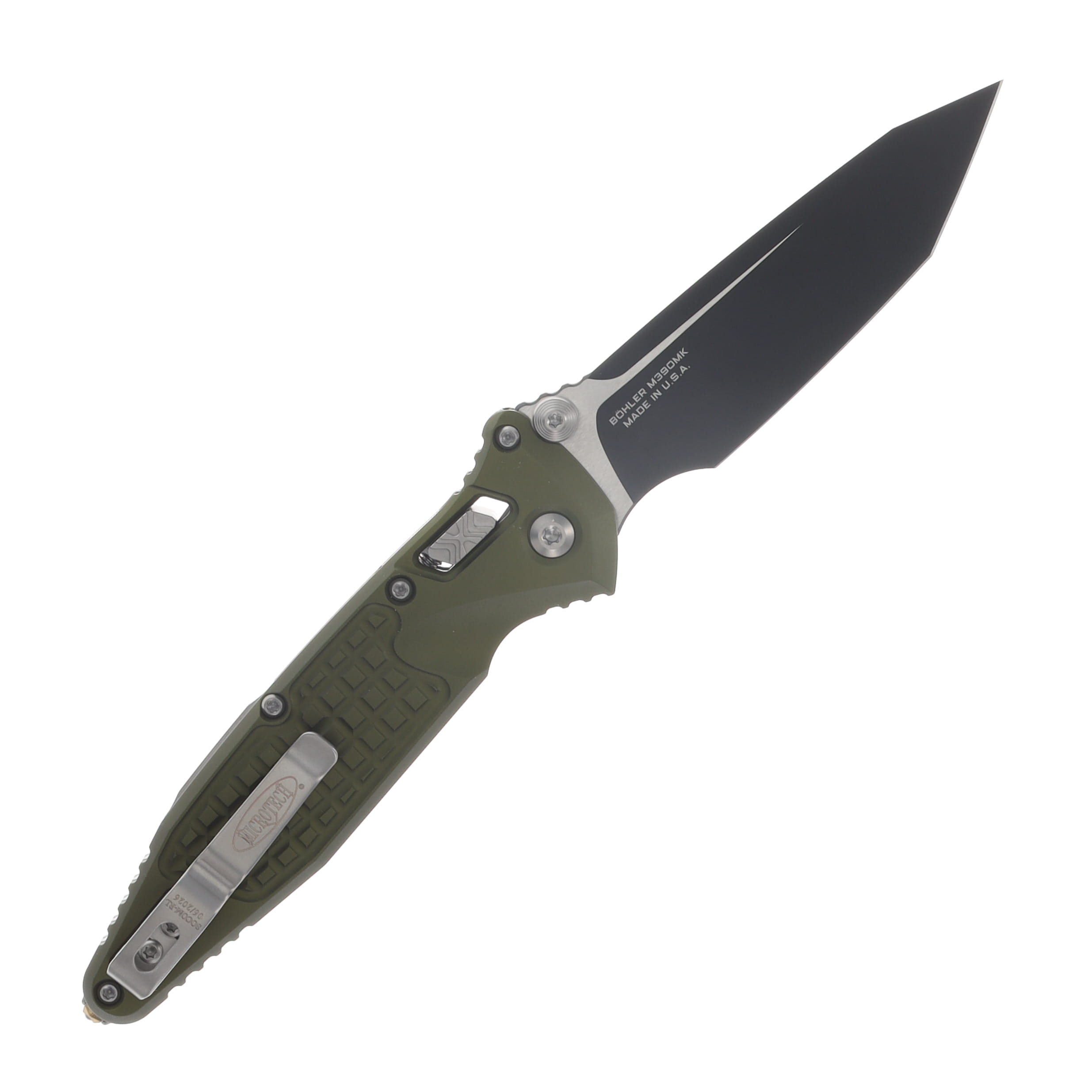 Microtech Socom RAM-LOK Folder T/E Black Standard Frag Aluminum OD Green MT161RL1FROD View 2