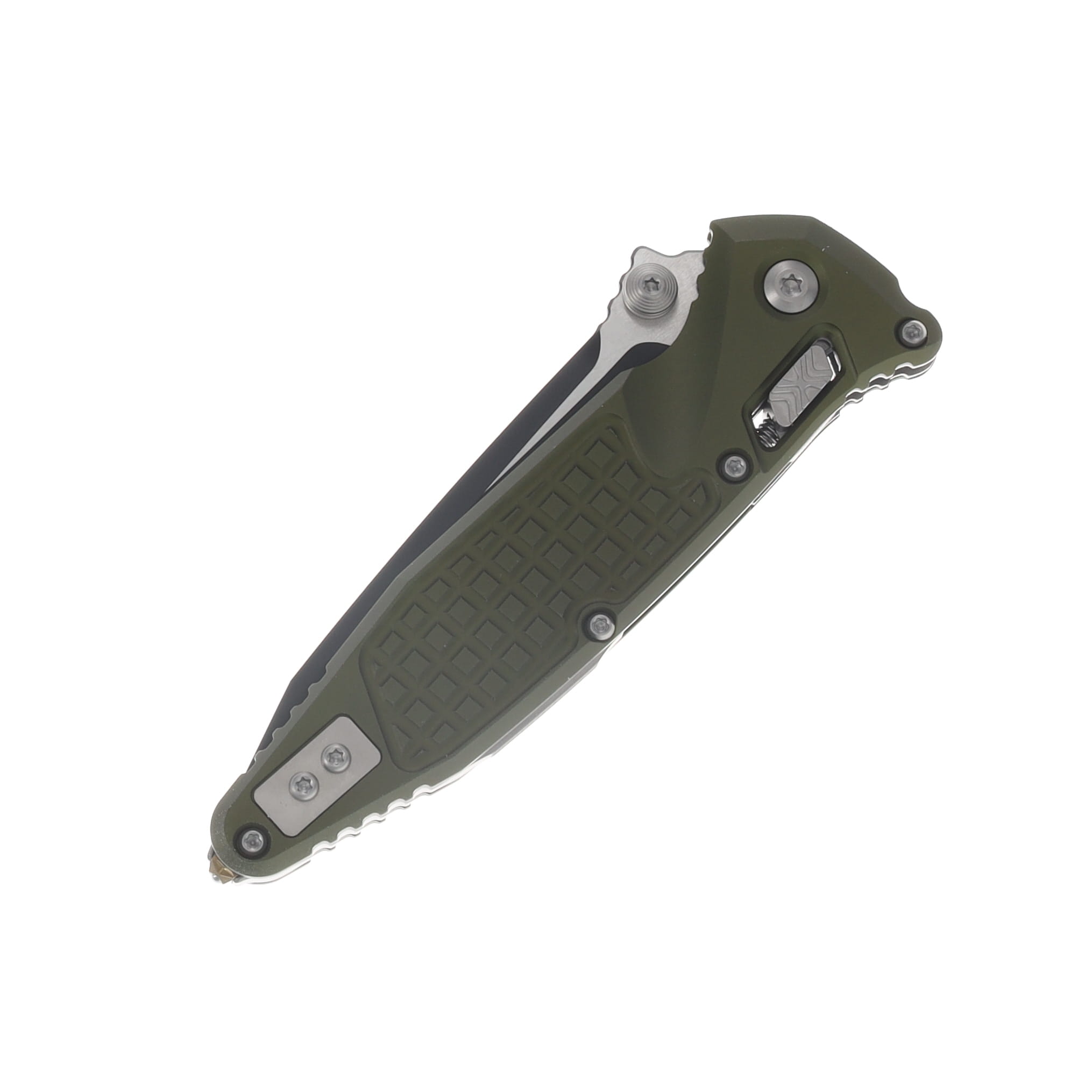 Microtech Socom RAM-LOK Folder T/E Black Standard Frag Aluminum OD Green MT161RL1FROD View 5