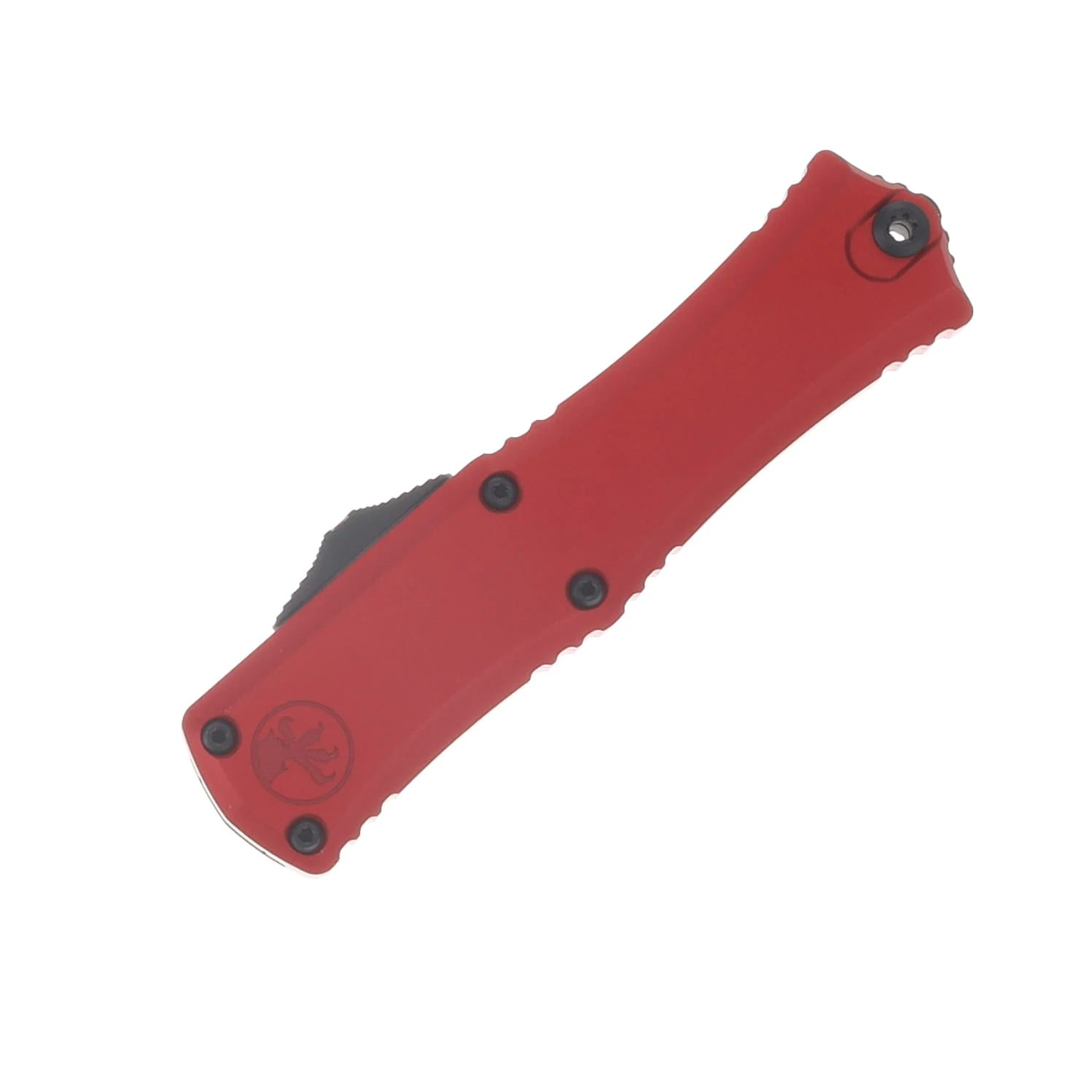 Microtech Hera II Mini OTF Auto D/E Black Part Serrate Red AUMT1702M2RD View 3
