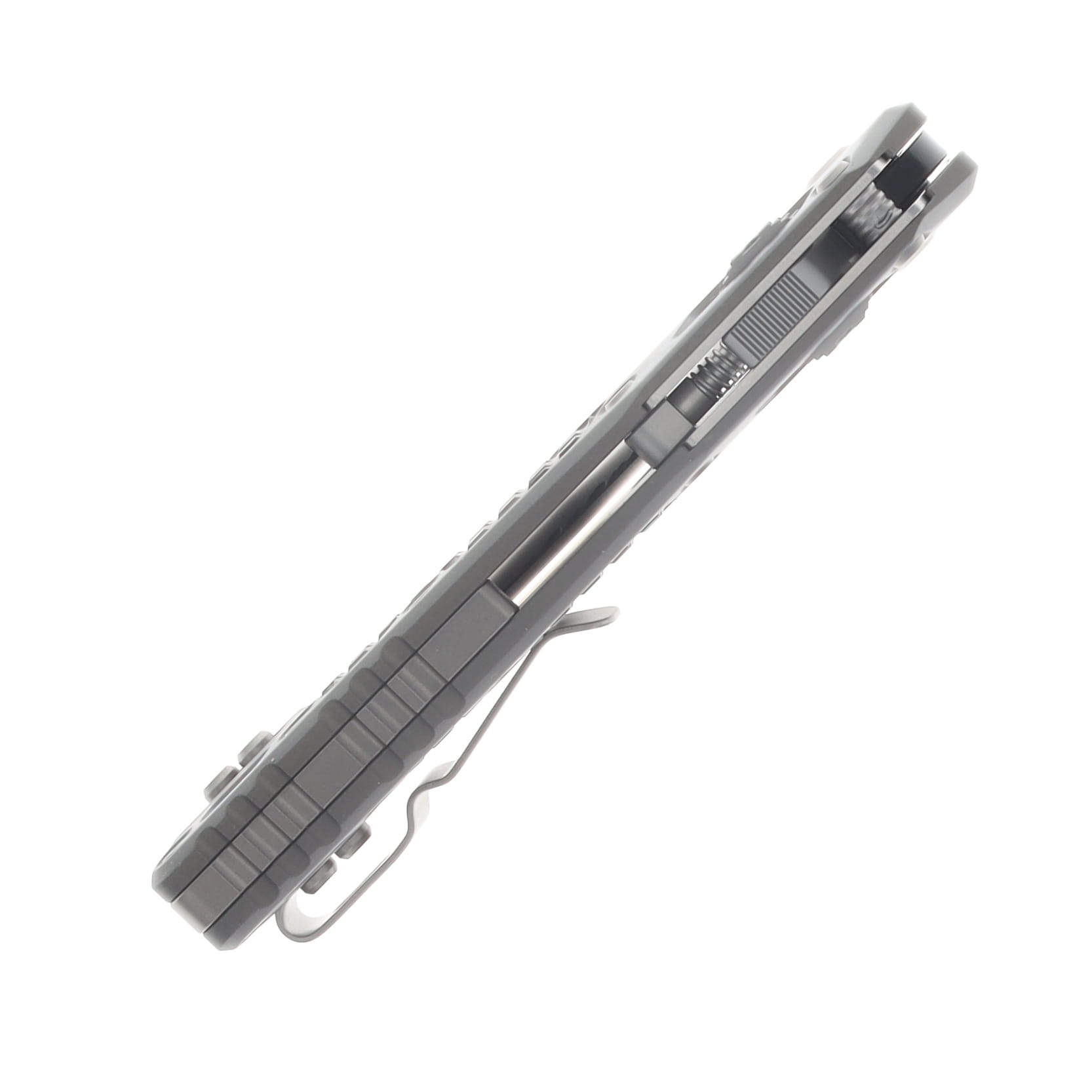 Microtech MSI RAM-LOK Folder S/E Black Part Serrate Frag Aluminum Natural Clear MT2102FRNC View 7