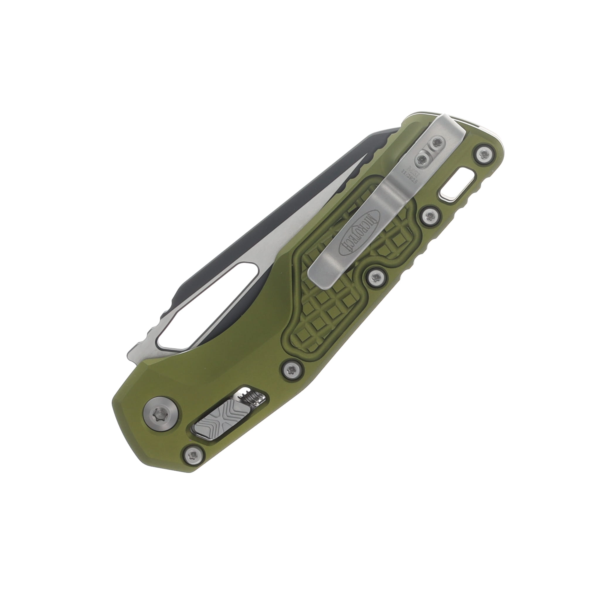 Microtech MSI RAM-LOK Folder S/E Black Part Serrate Frag Aluminum OD Green MT2102FROD View 6