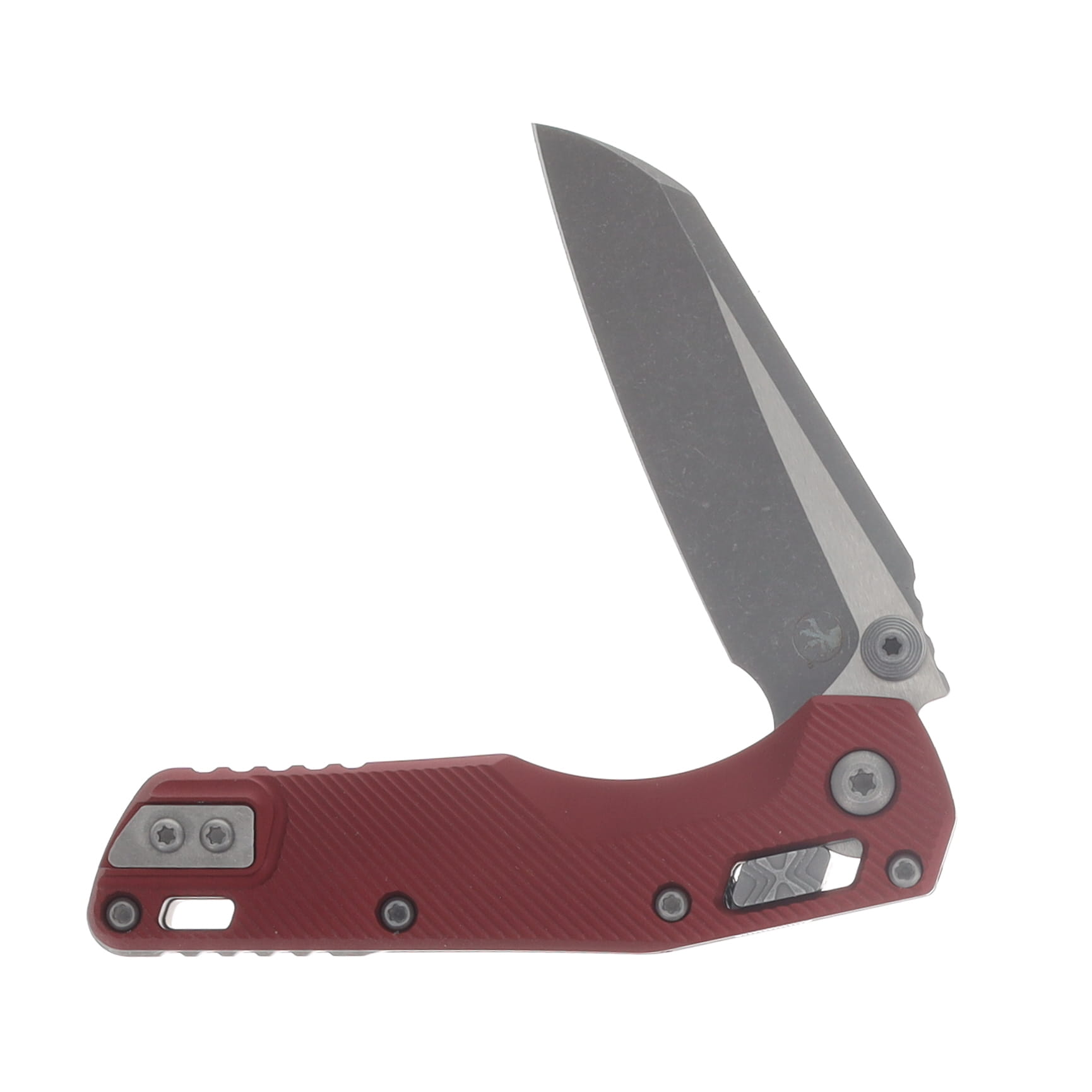 Microtech MSI Mini RAM-LOK Folder S/E Apocalyptic Standard Fluted Aluminum Merlot MT210M10APFLMR View 3