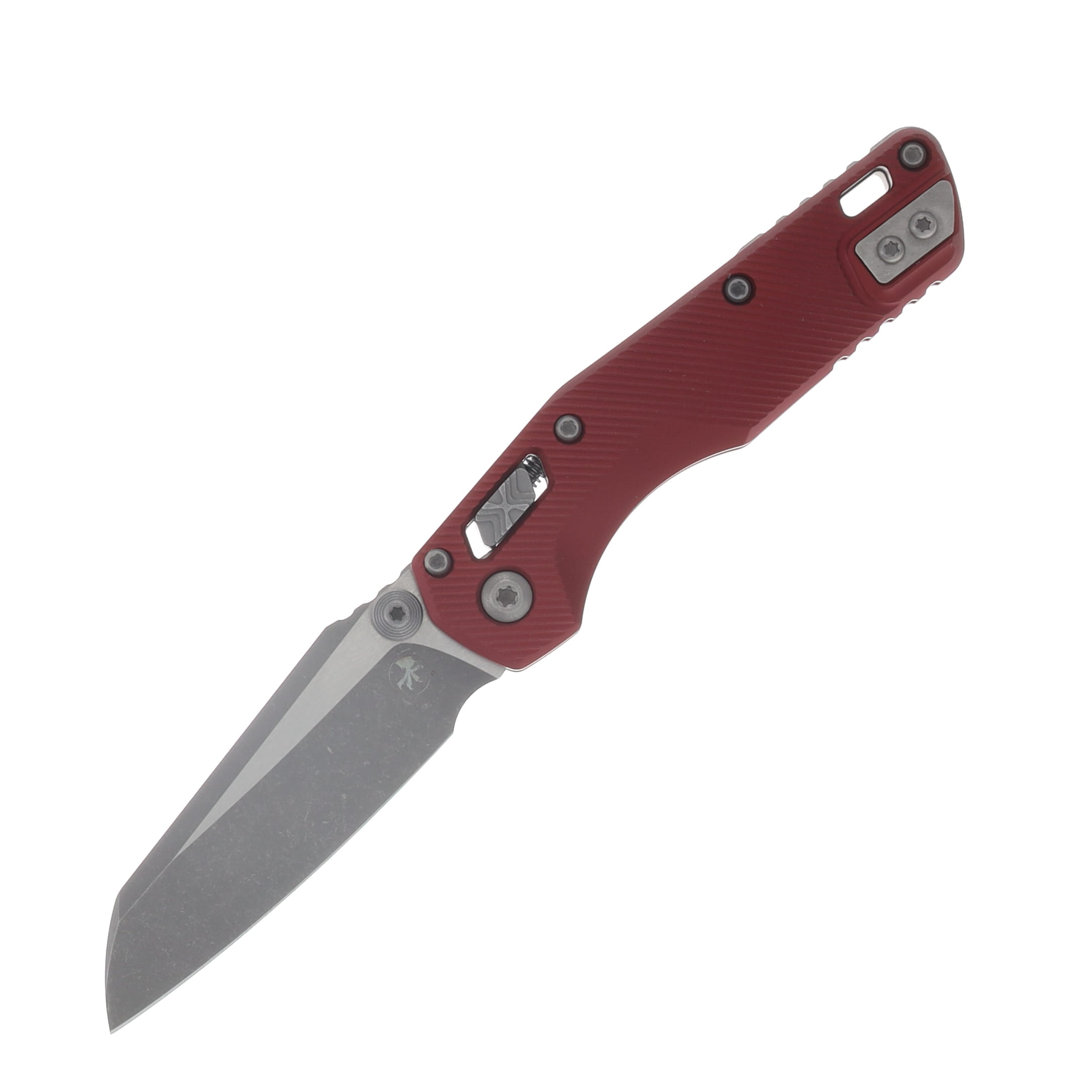 Microtech MSI Mini RAM-LOK Folder S/E Apocalyptic Standard Fluted Aluminum Merlot MT210M10APFLMR View 1