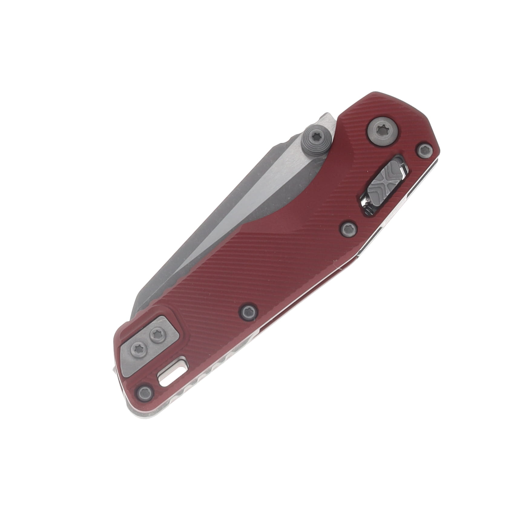 Microtech MSI Mini RAM-LOK Folder S/E Apocalyptic Standard Fluted Aluminum Merlot MT210M10APFLMR View 5