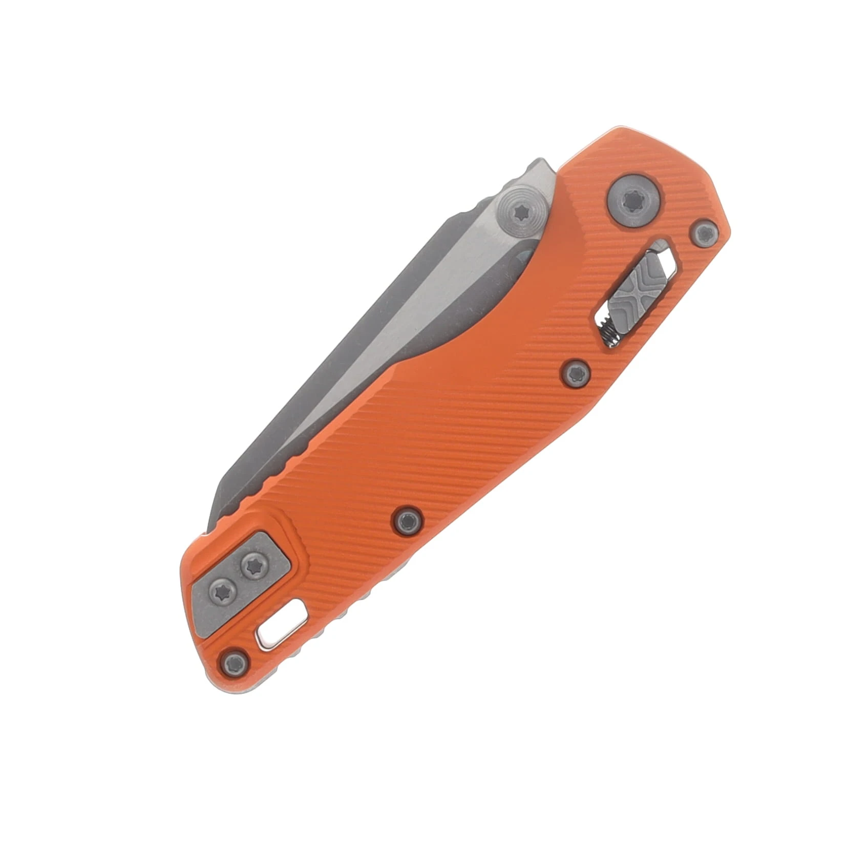 Microtech MSI Mini RAM-LOK Folder Apocalyptic Standard Fluted Aluminum Orange MT210M10APFLOR View 5