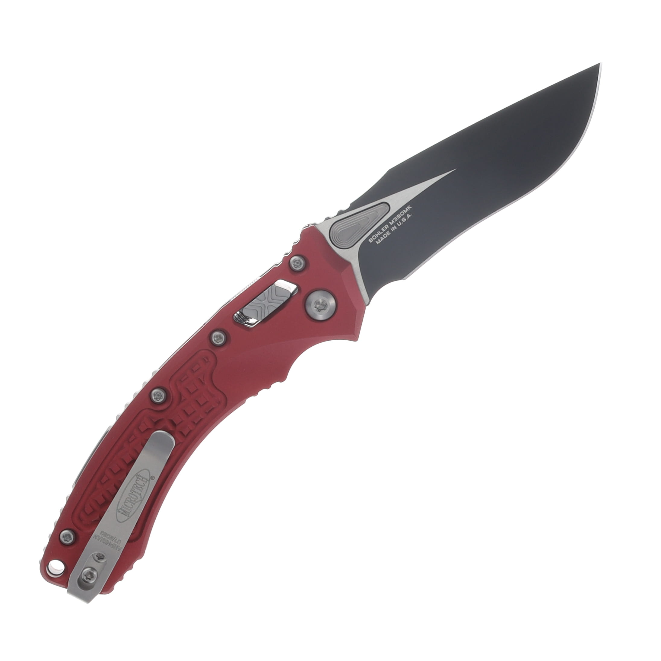 Microtech Amphibian Mini RAM-LOK Folder S/E Black Standard Frag Aluminum Merlot MT137MRL1FRMR View 2