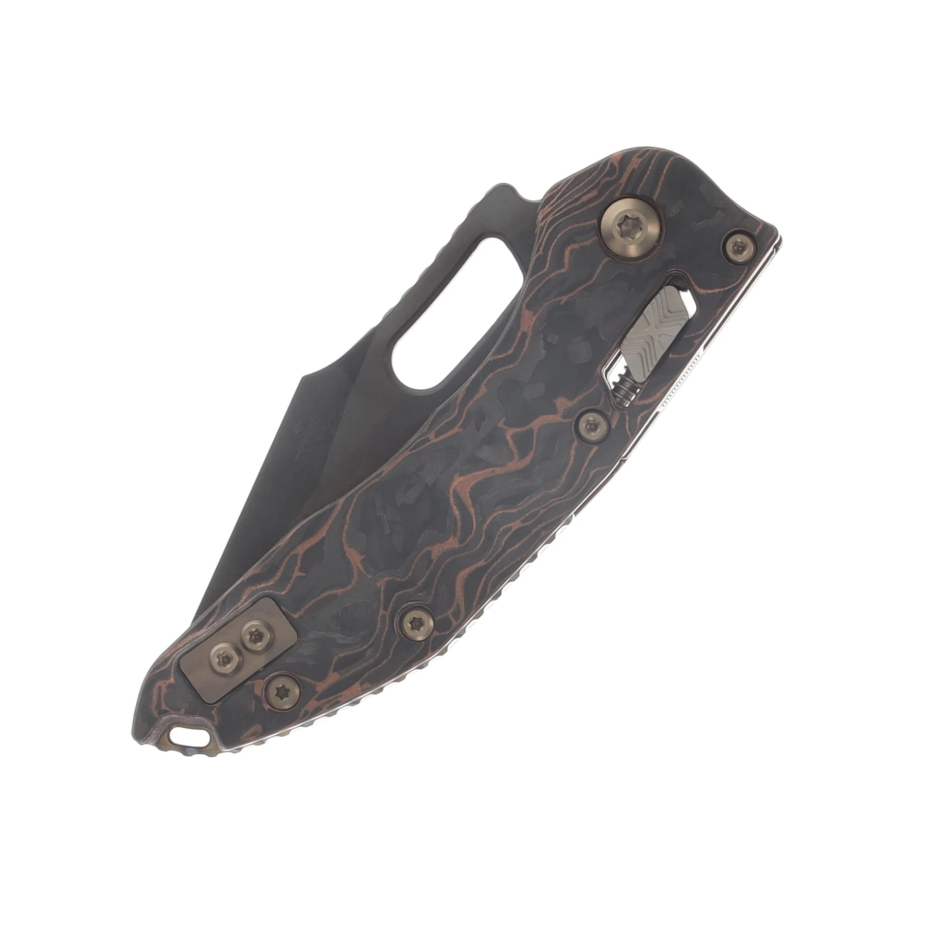 Microtech Stitch RAM-LOK Folder Marfione Select DLC SW Livewire Carbon Fiber W/Flamed TI Accent MT169RL1DLCMS1 View 5