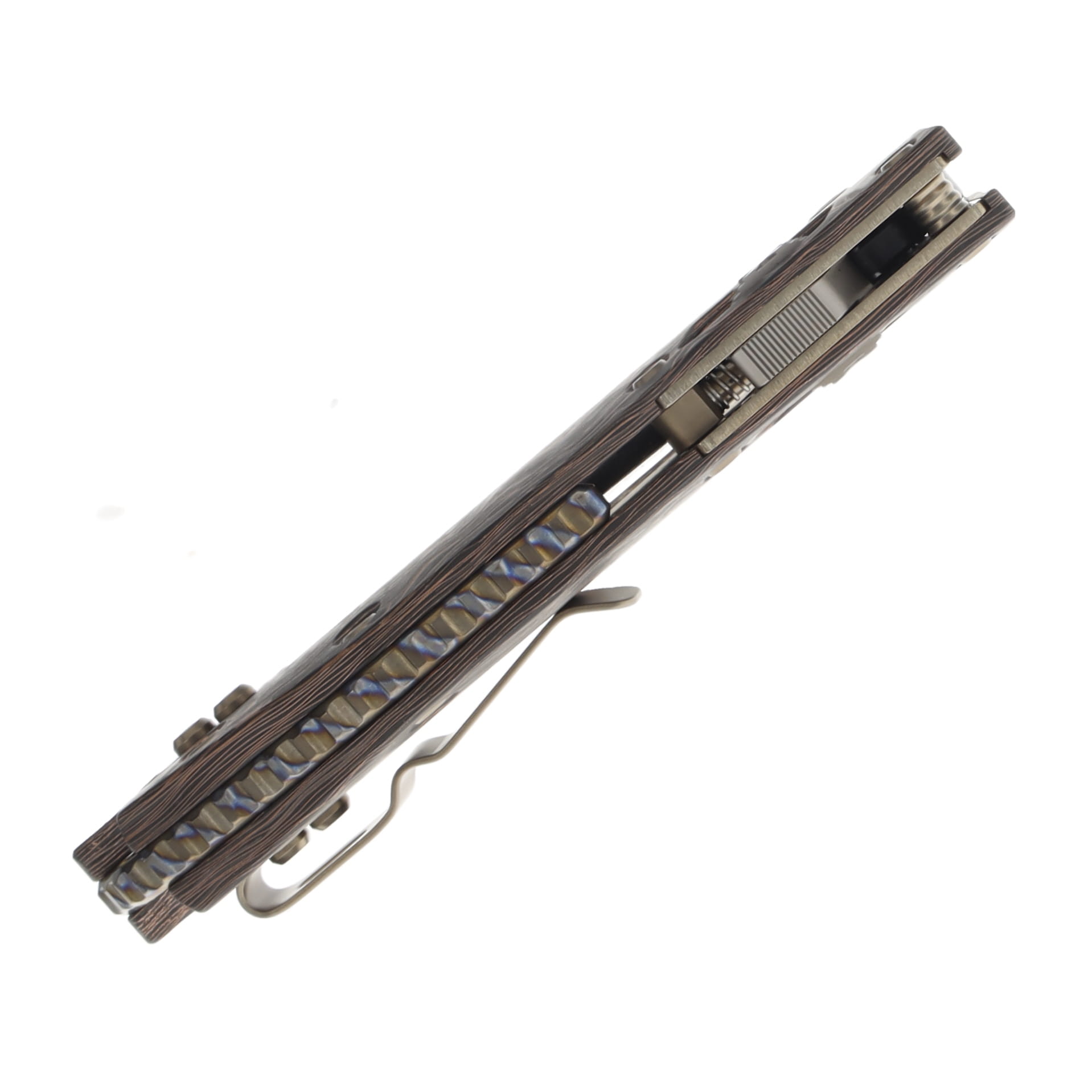 Microtech Stitch RAM-LOK Folder Marfione Select DLC SW Livewire Carbon Fiber W/Flamed TI Accent MT169RL1DLCMS1 View 8