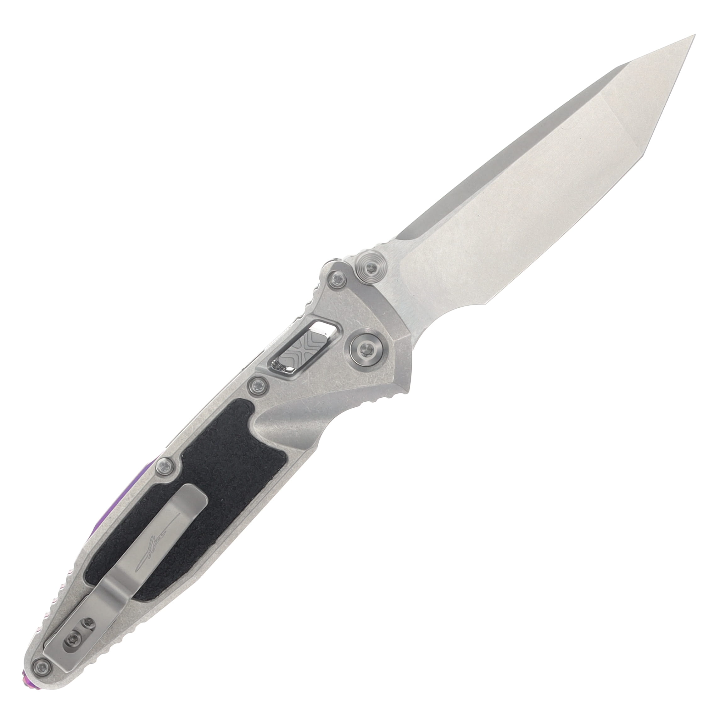 Microtech Socom RAM-LOK Folder T/E Marfione Select SW - SW TI W/Textured Inlay Purple TI Accents MT161RL10MS4 View 2