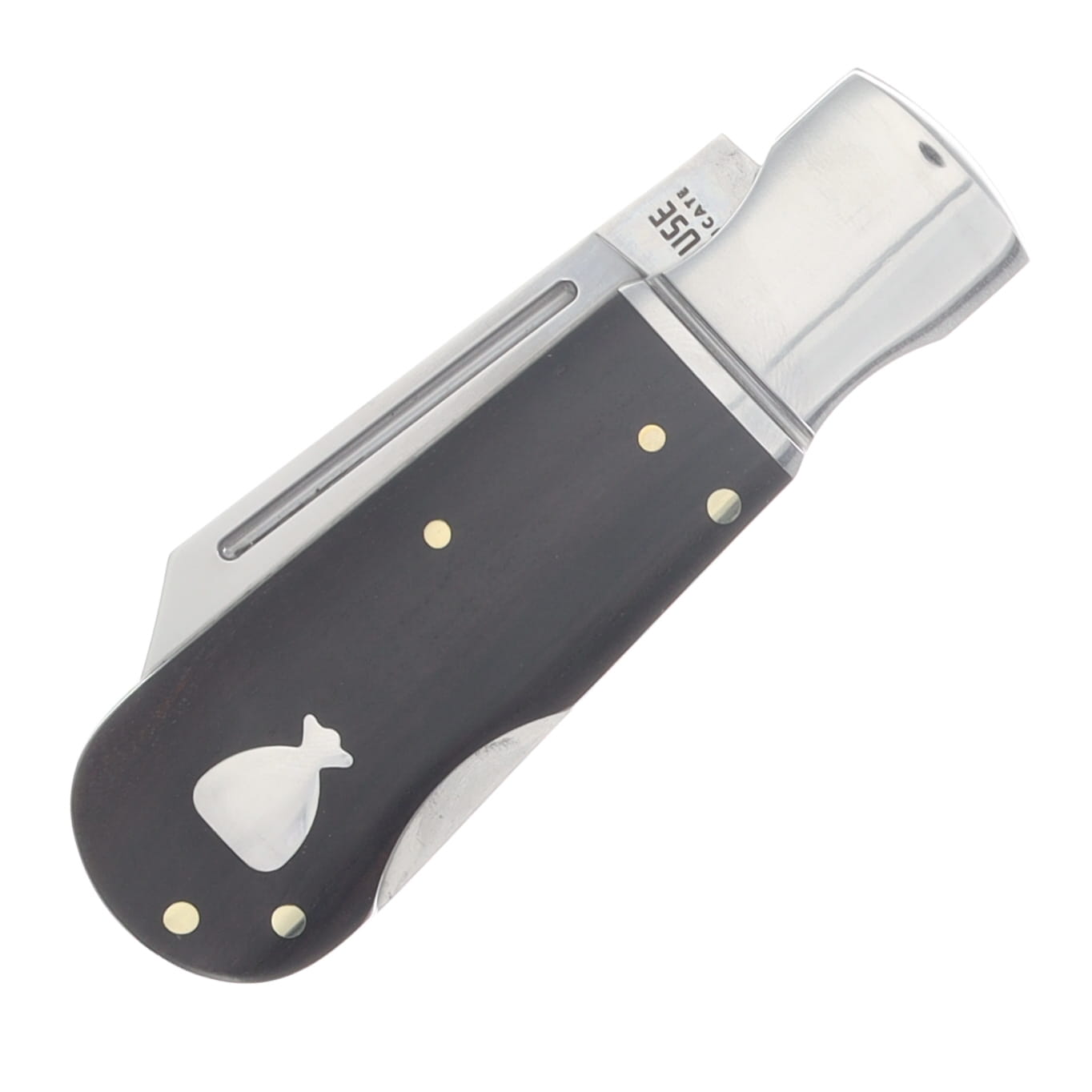 Finch Pretty Boy Lockback Folding Knife Blackjack Sandalwood PB215 View 5