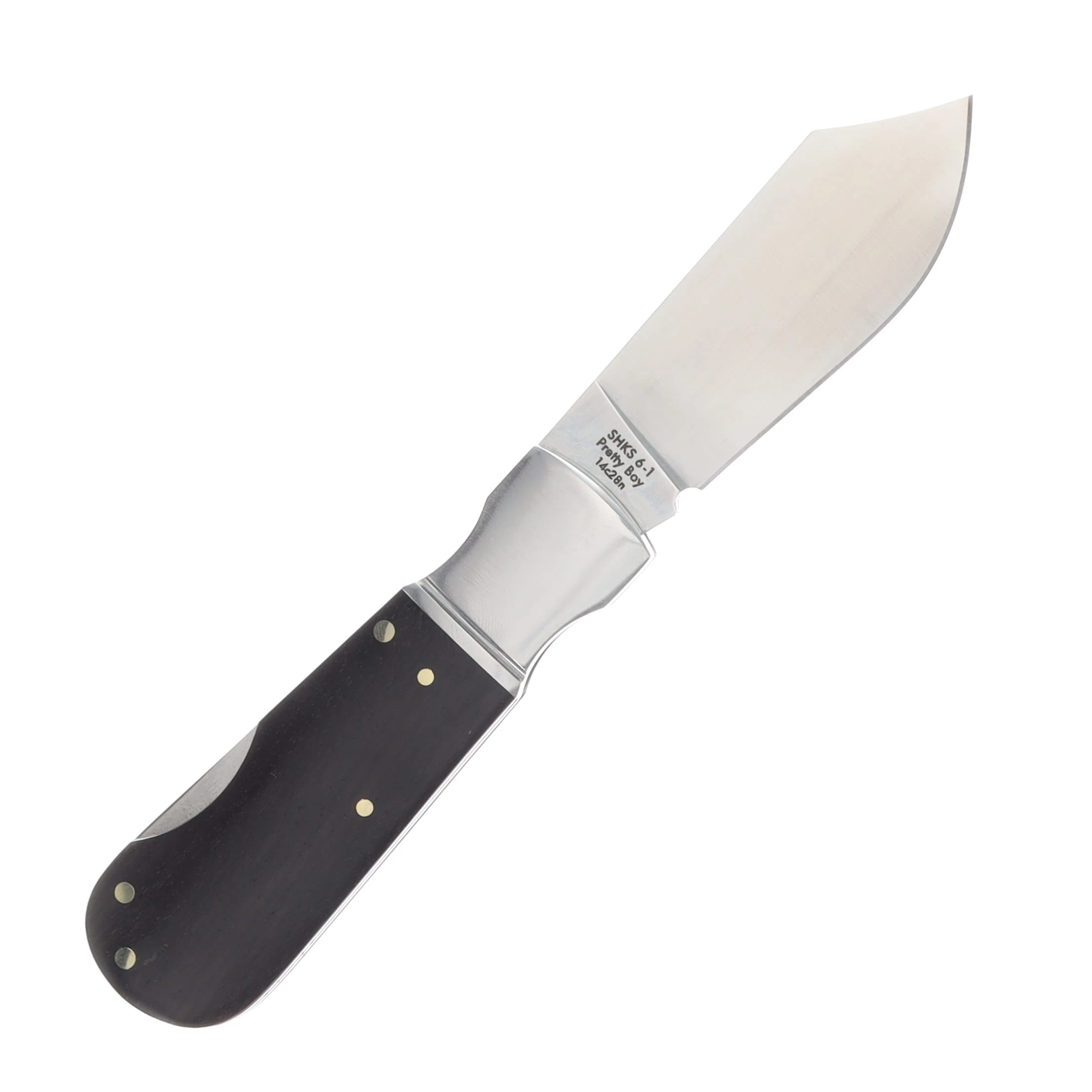 Finch Pretty Boy Lockback Folding Knife Blackjack Sandalwood PB215 View 2