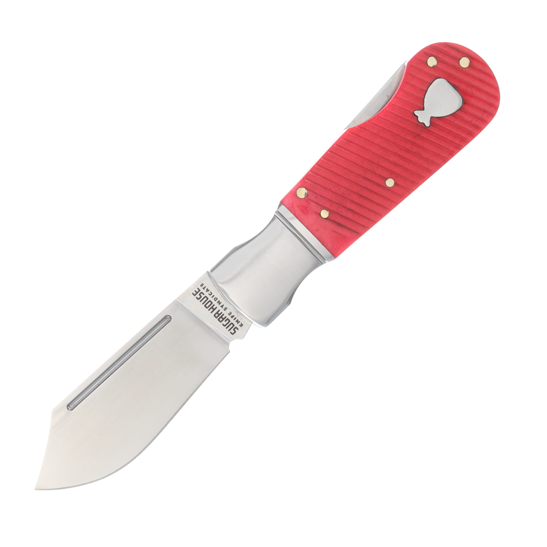 Finch Pretty Boy Lockback Folding Knife Bloodline Red Sawcut Bone PB350 View 1
