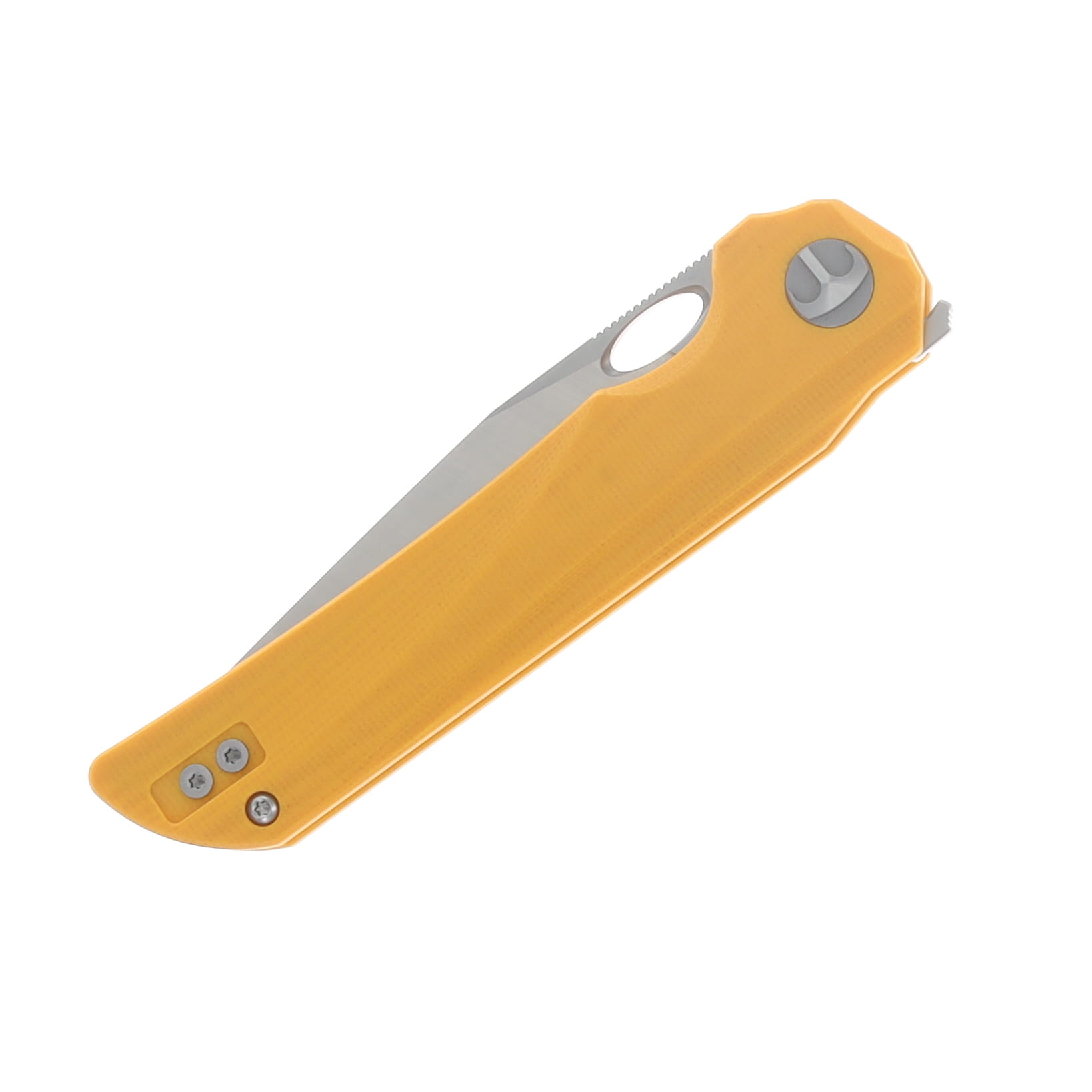 Bestechman Smuga Folding Knife Yellow G-10 Handle Machine Satin AEB-L Blade BMK22B View 5