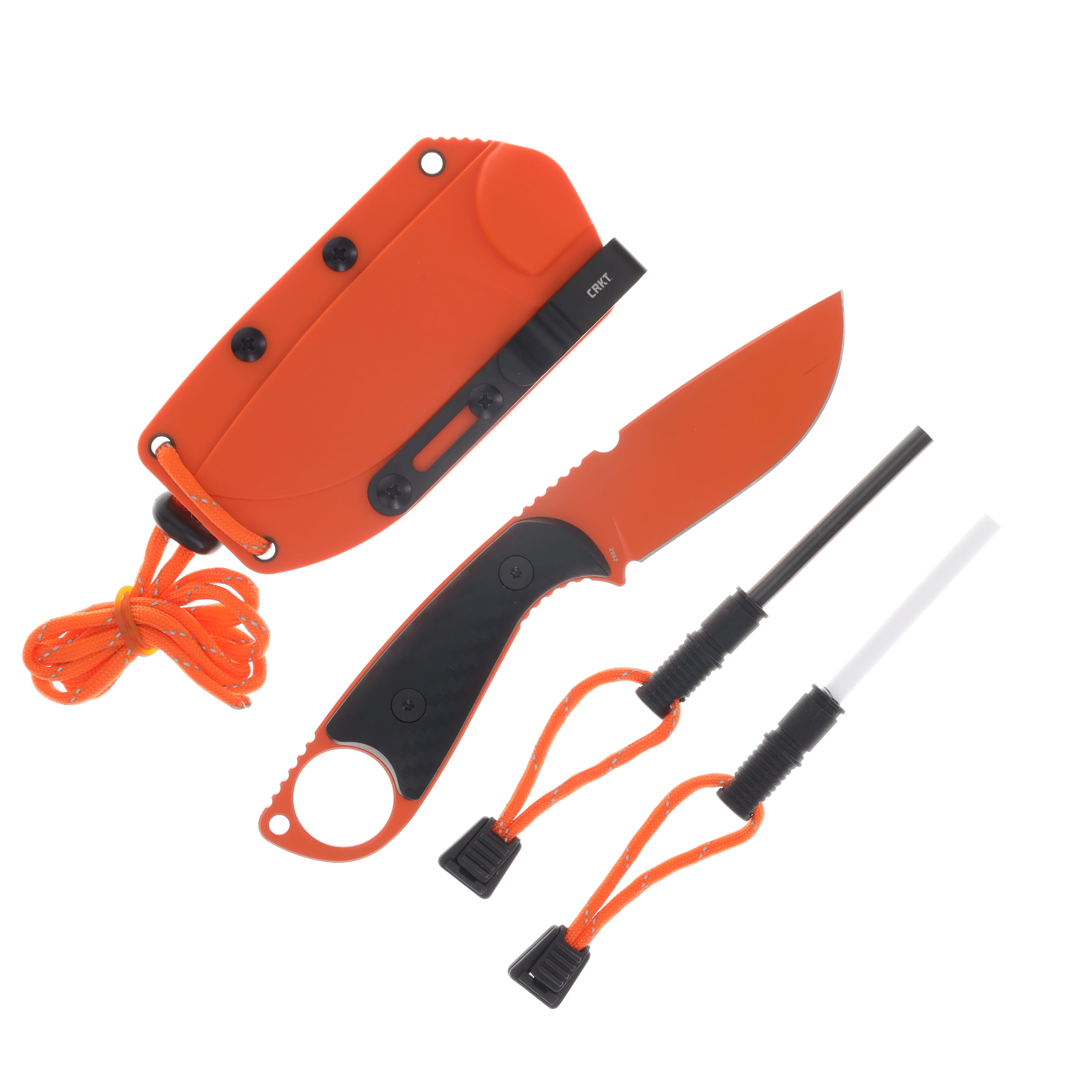 CRKT Altai Fixed Knife GRN Handle Hi Vis Orange 14C28N Blade