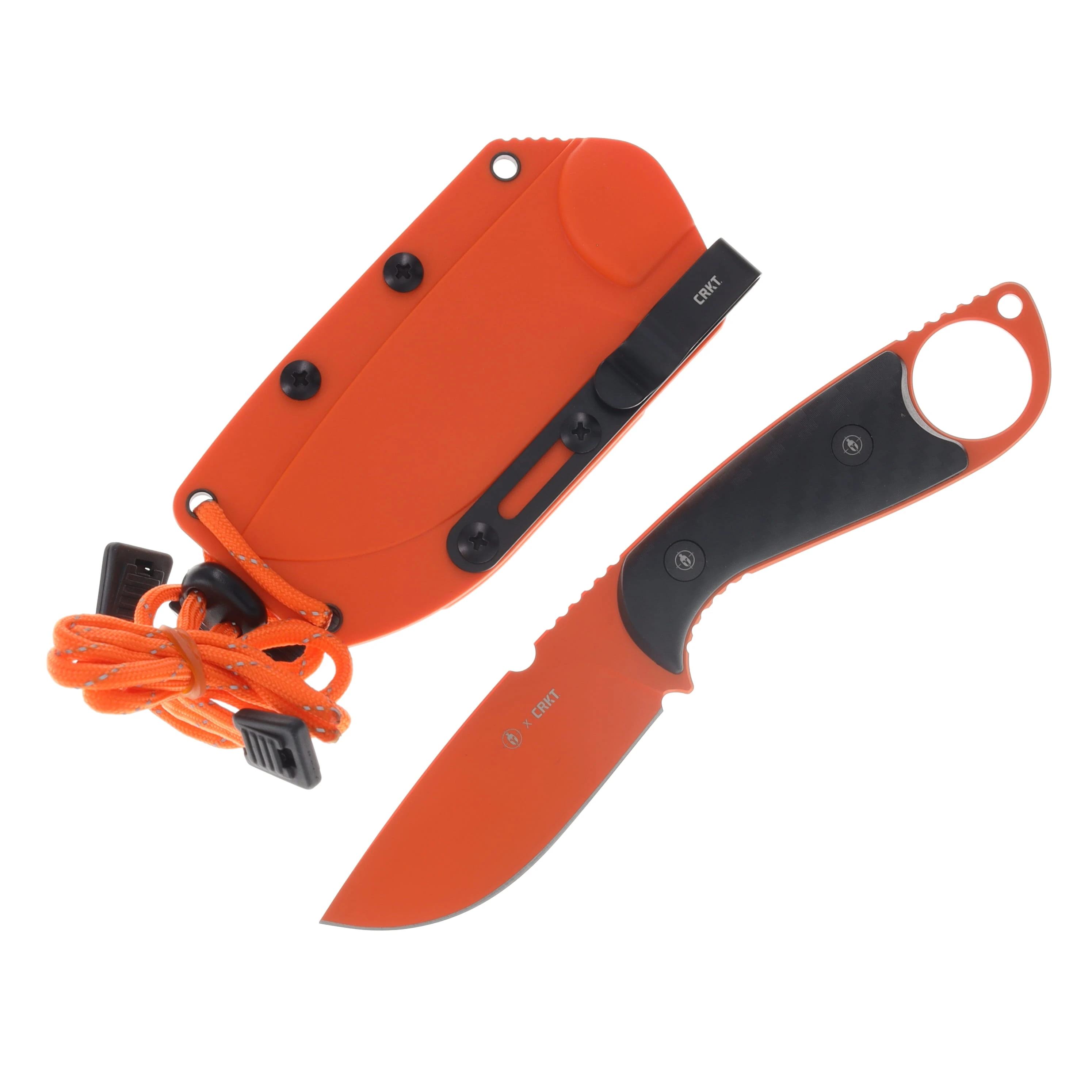 CRKT Altai Fixed Knife GRN Handle Hi Vis Orange 14C28N Blade CR2062 View 3