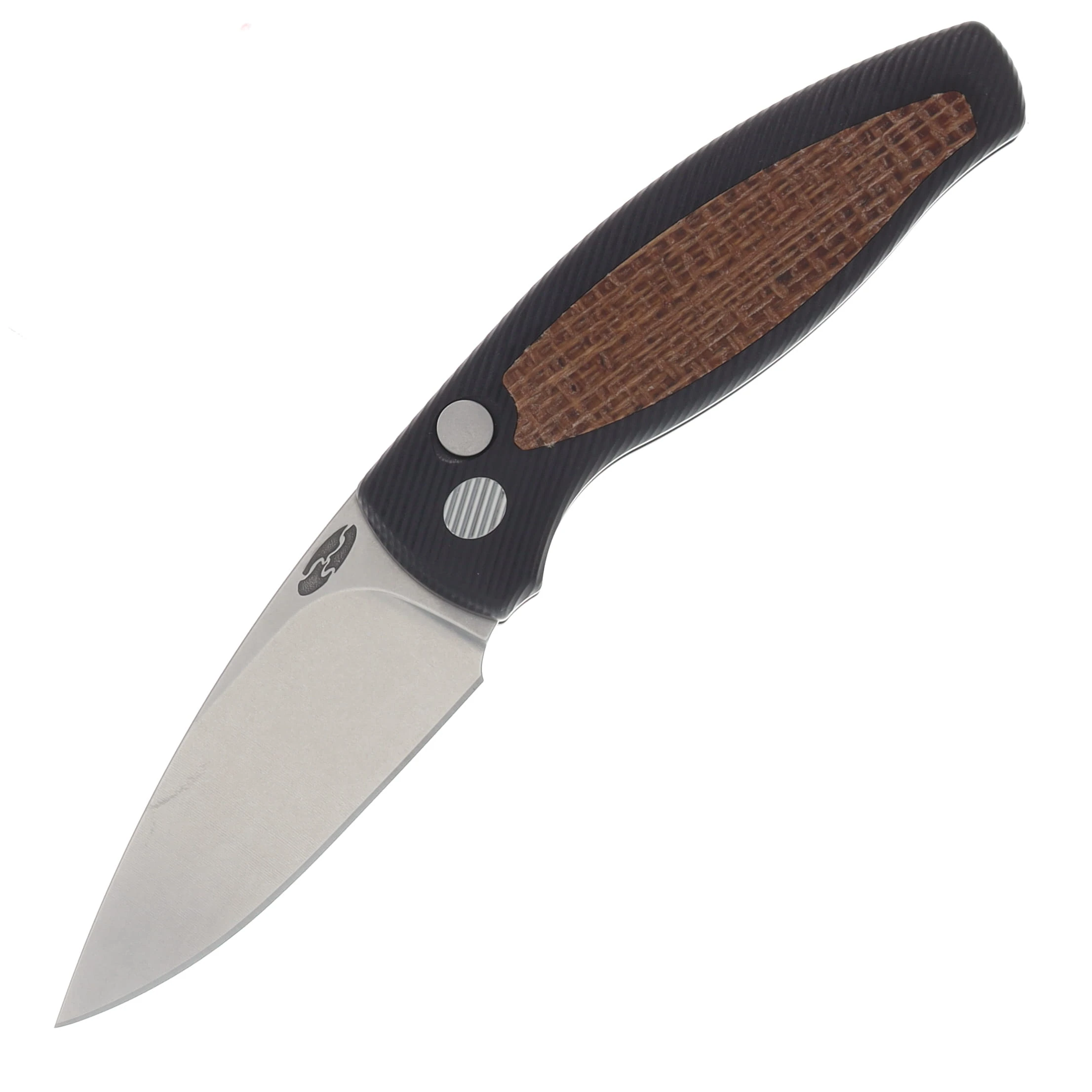 Three Rivers MFG Pit Bull OTS Auto Aluminum W/Burlap Micarta Inlay - Magnacut DLR-PB-AL-MICBURMIC View 1