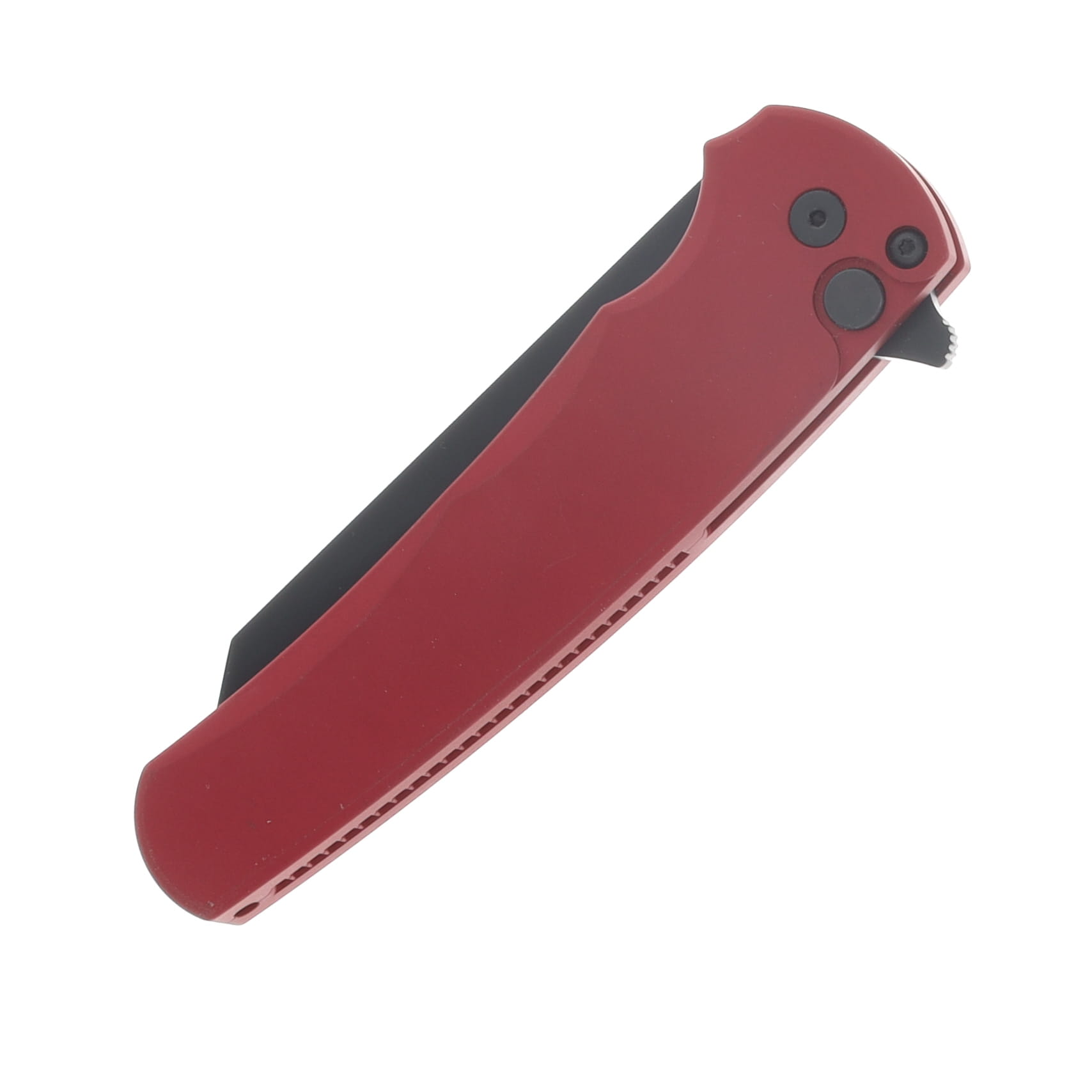 ProTech Malibu Button Lock Folding Knife DLC Magnacut/Red Aluminum PT5403-RED View 5