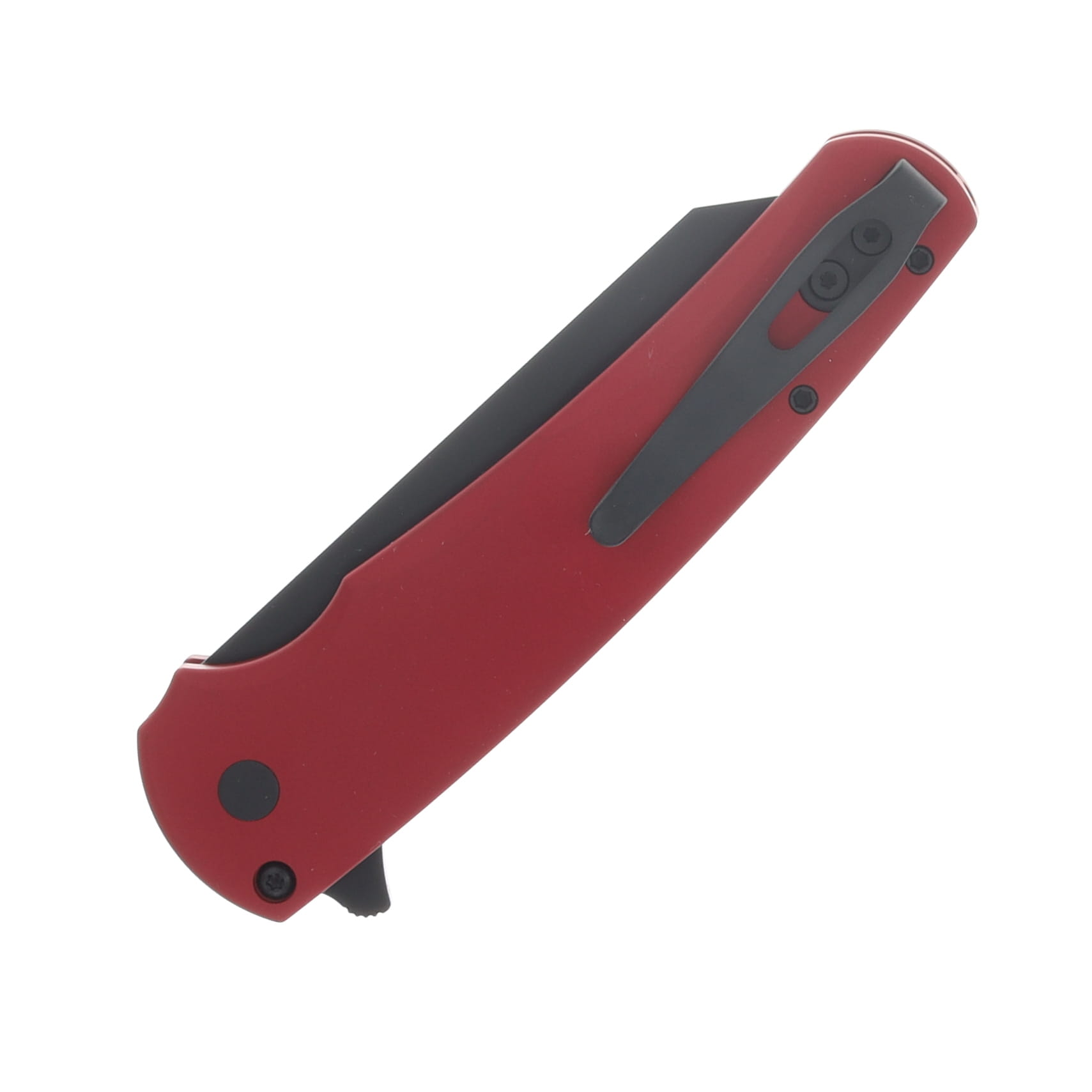 ProTech Malibu Button Lock Folding Knife DLC Magnacut/Red Aluminum PT5403-RED View 6