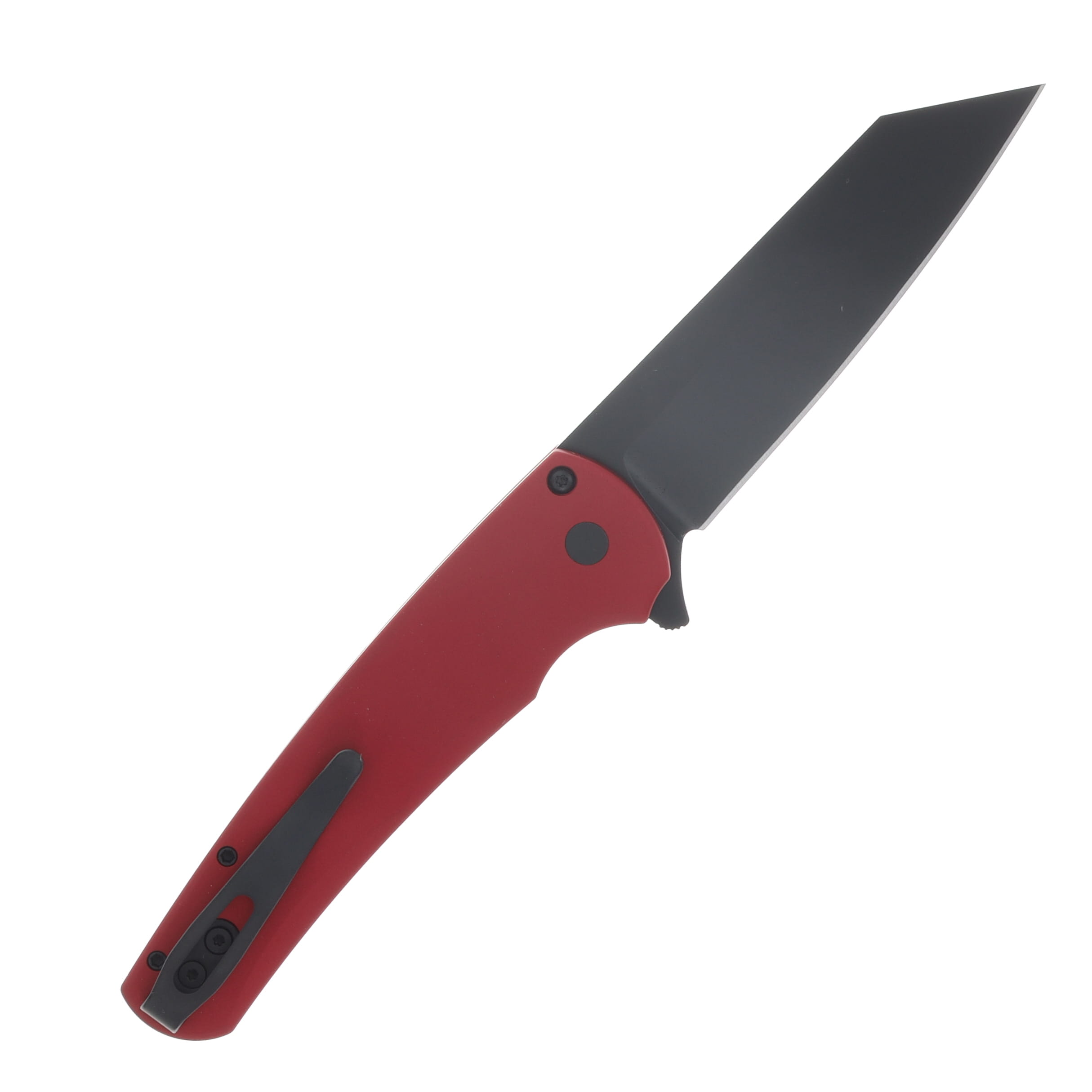 ProTech Malibu Button Lock Folding Knife DLC Magnacut/Red Aluminum PT5403-RED View 2