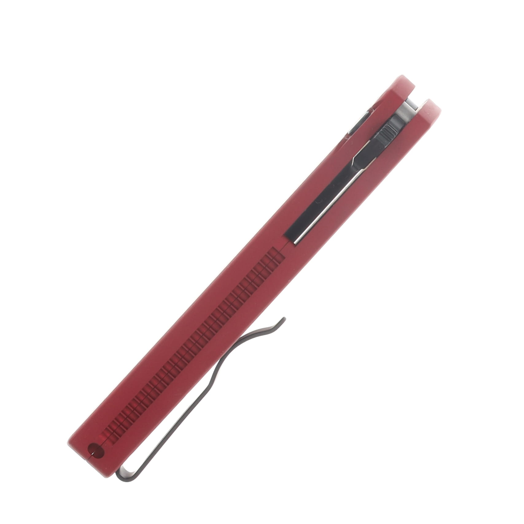 ProTech Malibu Button Lock Folding Knife DLC Magnacut/Red Aluminum PT5403-RED View 7