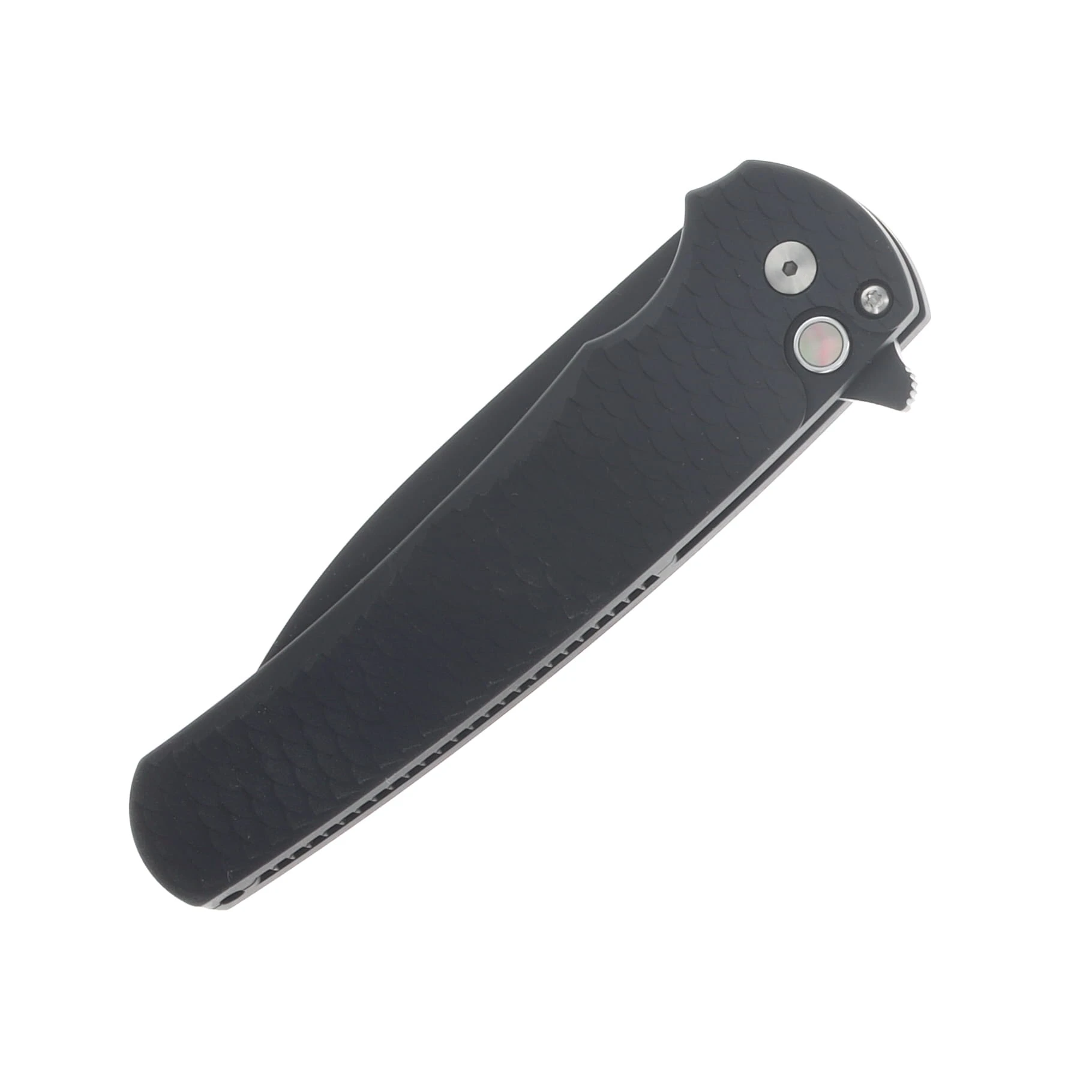 ProTech Malibu Button Lock Folding Knife DLC Magnacut Wharncliffe/Textured Black Dragon Scale PT5336-LTD View 5