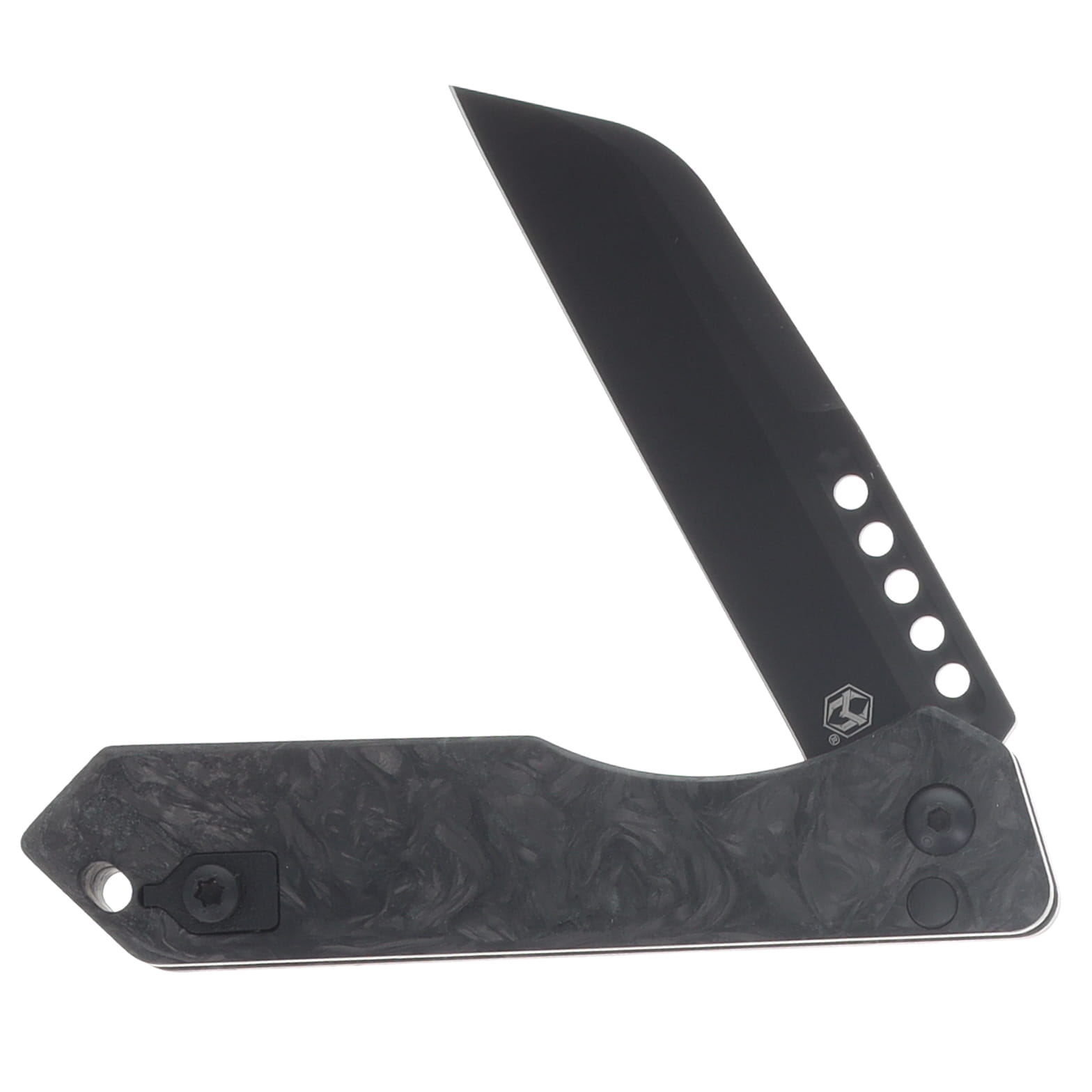 Heretic Jinn Button Lock Folding Knife DLC/Glow In The Dark FatCarbon H213-6A-MGCF View 3