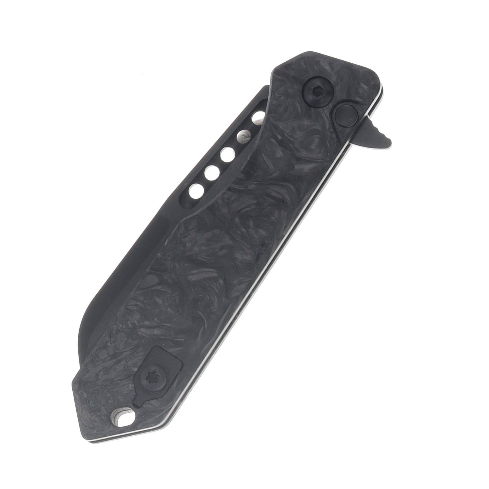 Heretic Jinn Button Lock Folding Knife DLC/Glow In The Dark FatCarbon H213-6A-MGCF View 6