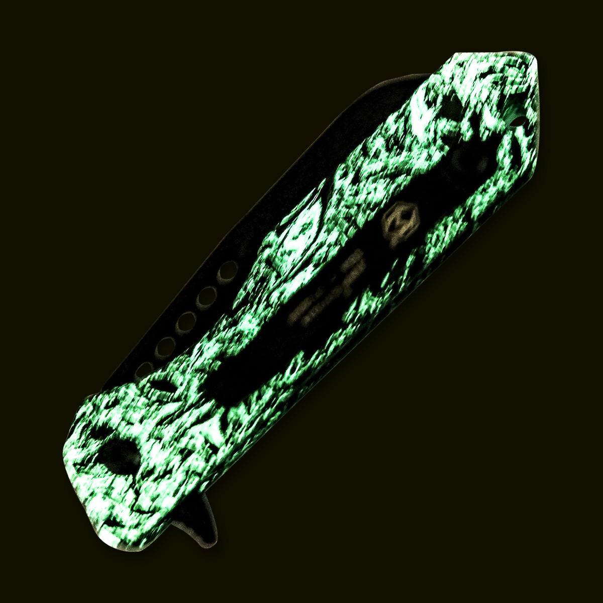 Heretic Jinn Button Lock Folding Knife DLC/Glow In The Dark FatCarbon H213-6A-MGCF View 13