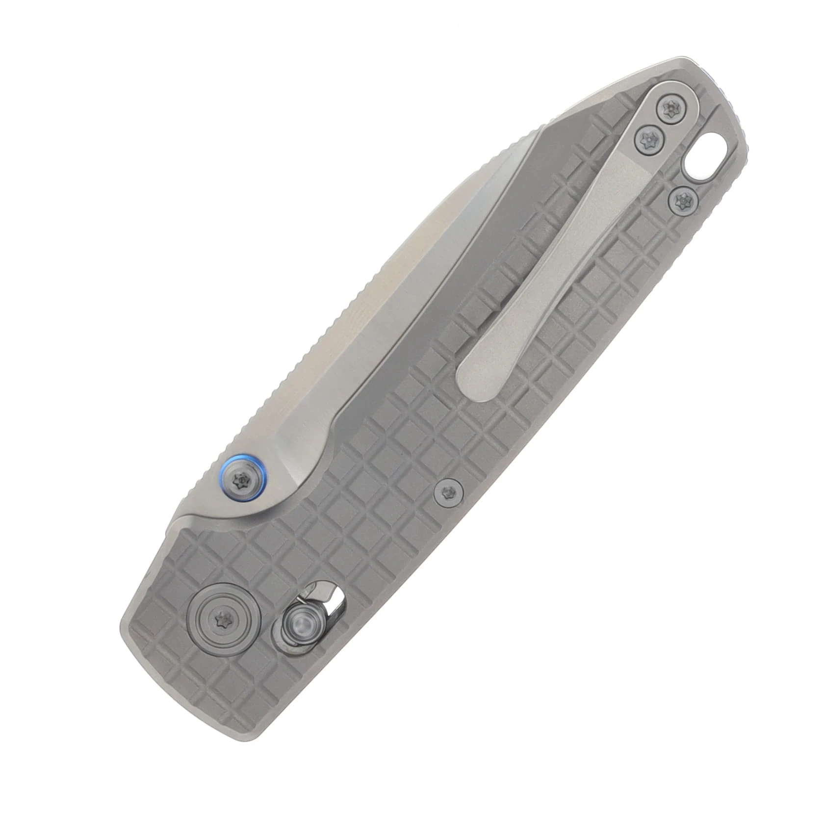 Vosteed SMKW Exclusive Raccoon TiSlim Crossbar Lock Folding Knife Satin S35VN/Frag Gray Titanium A4513 View 12