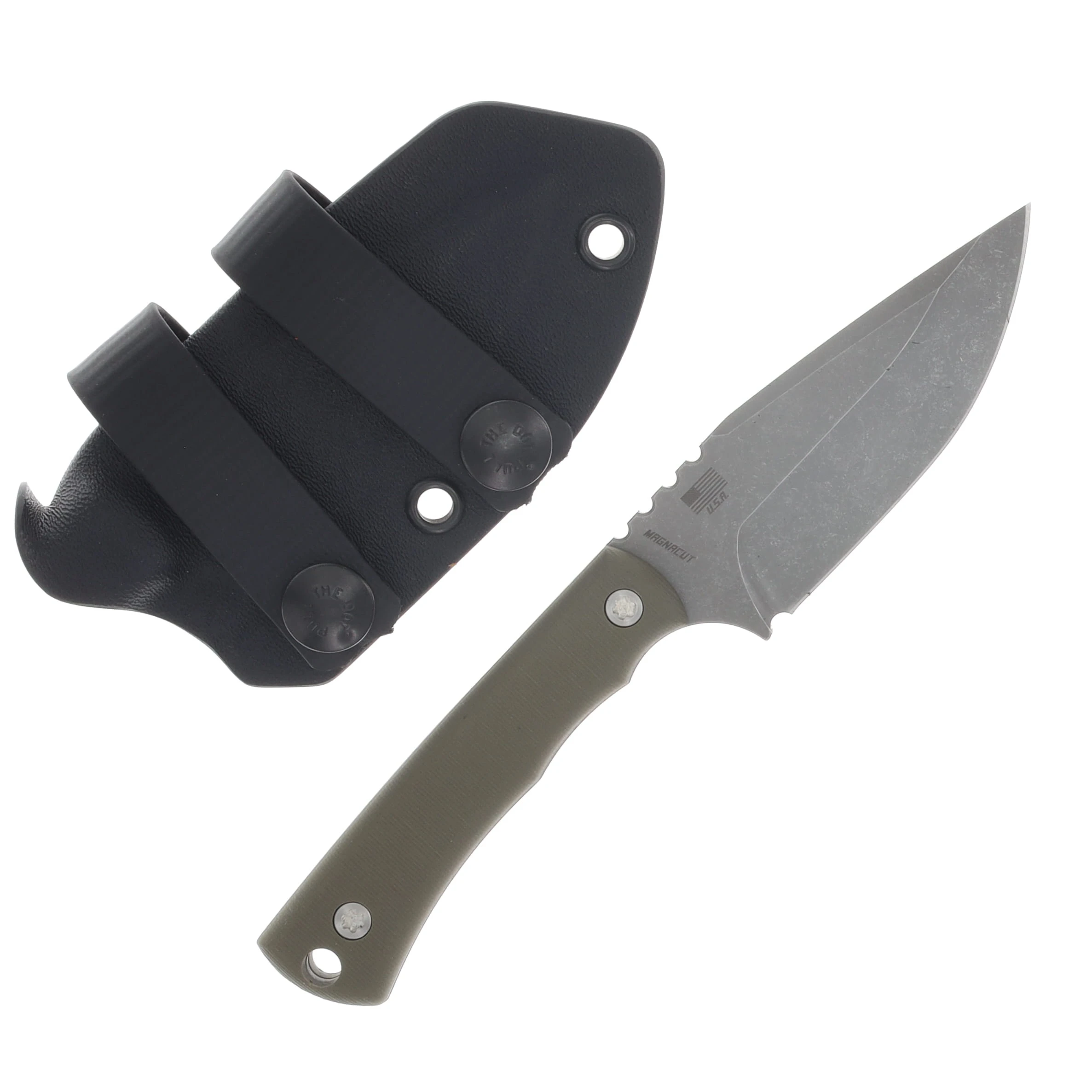 McNees FX MUK Fixed Blade Stonewash Magnacut/Atomic Green with Kydex Sheath MCFXMUKGNSW View 2