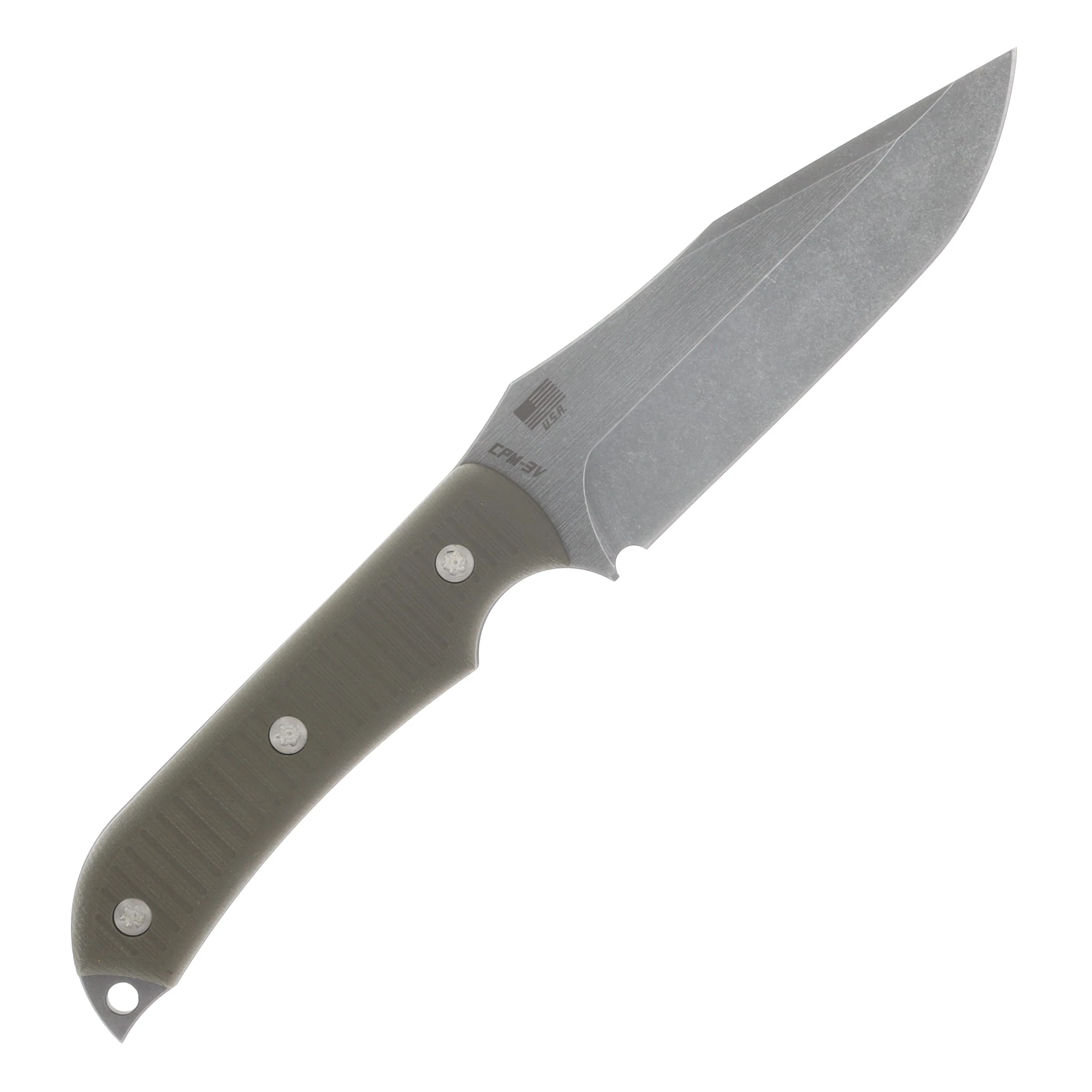 McNees FX Agent Fixed Blade Stonewash Magnacut/Atomic Green G-10 with Kydex Sheath MCFXAGSWAGNG10 View 4