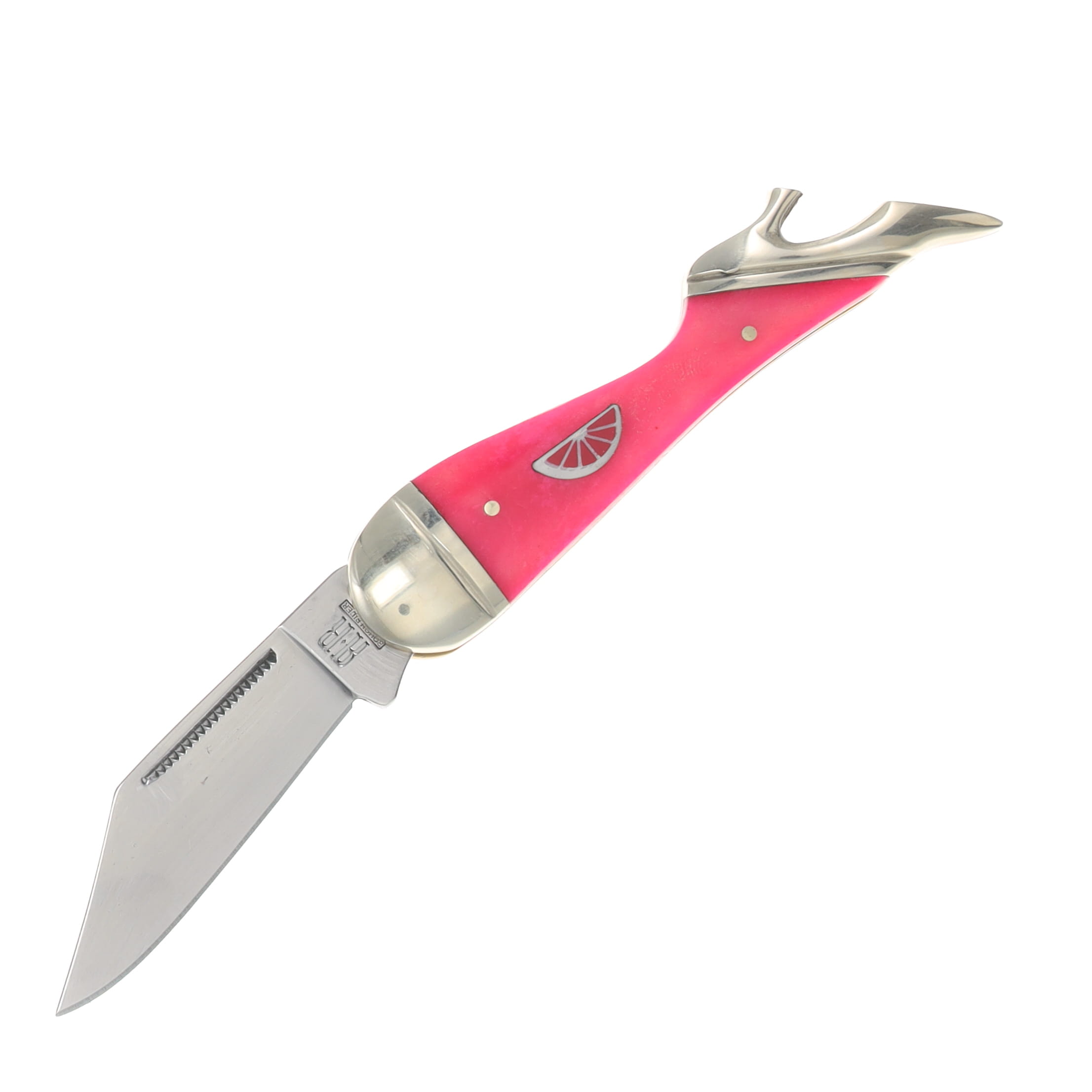 Rough Rider Lady Leg Folding Knife with Pink Lemonade Smooth Bone Handle RR837 View 3