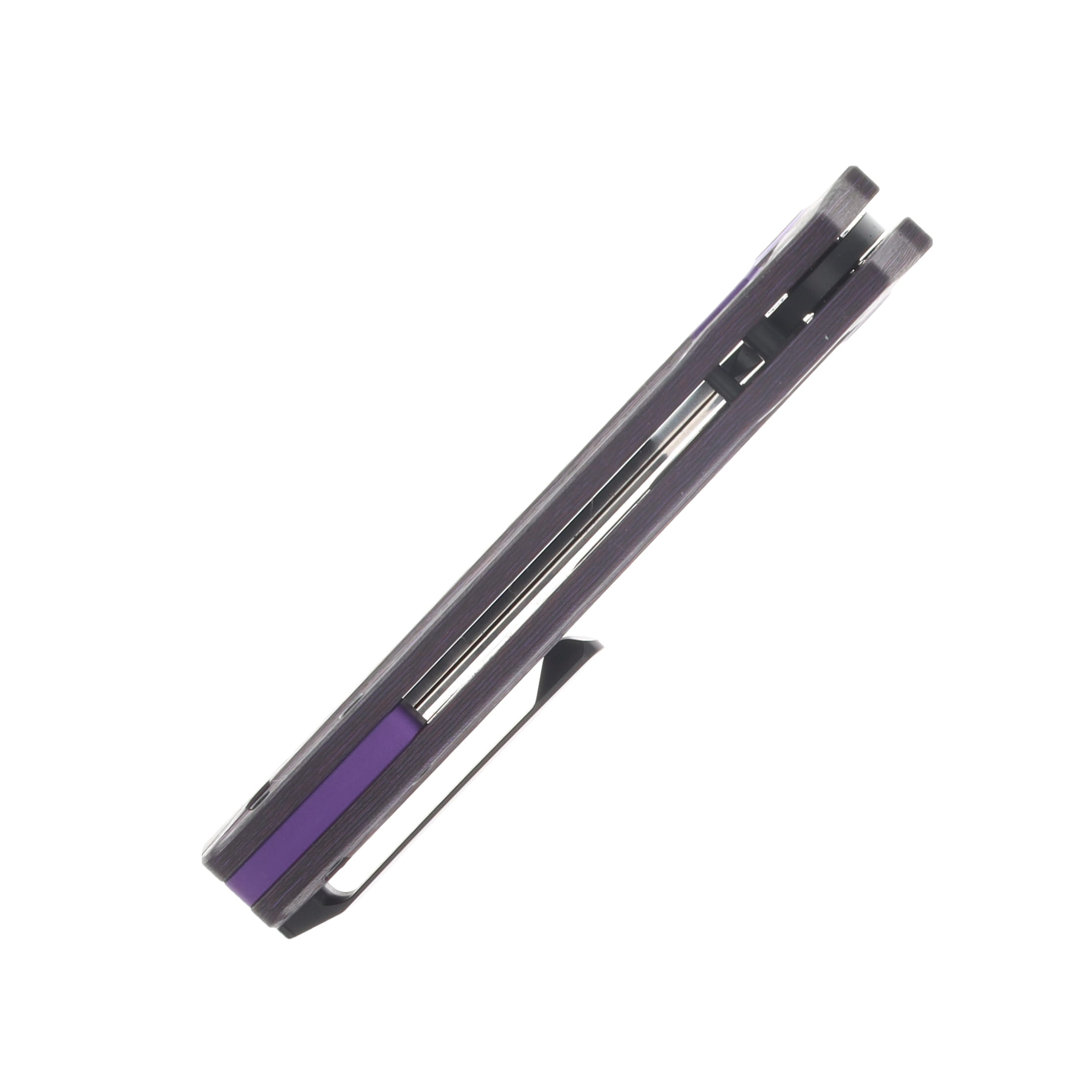Kizer Mash Folding Knife Purple Haze Fat Carbon Handle Matte DLC Ultra M390 Blade KI3699BSA2 View 7
