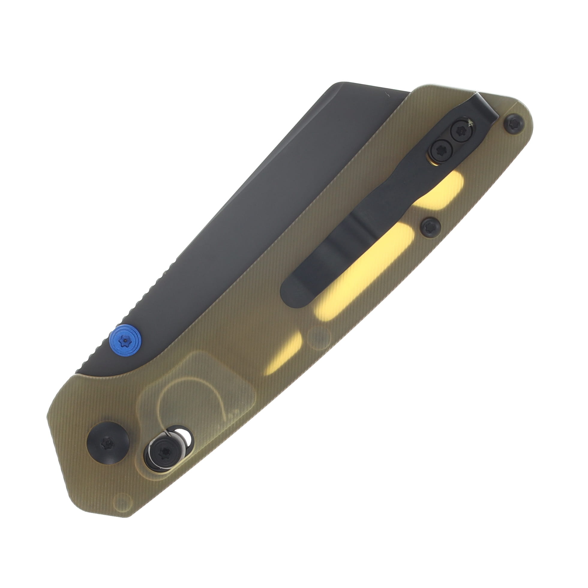Kizer Madrac CL AirTi Folding Knife Yellow PEI Handle Matte DLC Ultra M390 Blade K3693ACS3 View 6