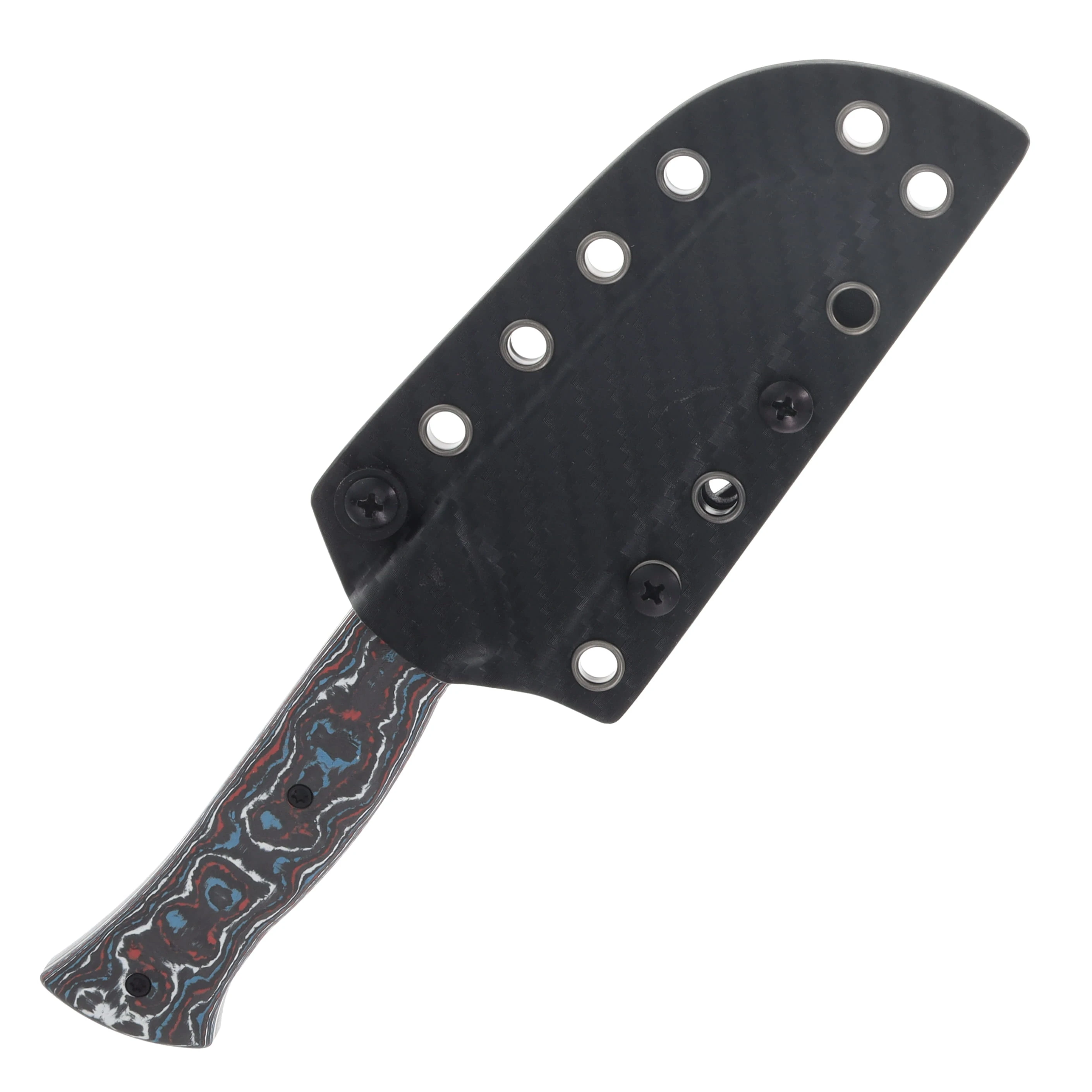 Kizer Whip Tail Fixed Knife Nebula Fat Carbon GID G-10 Handle Black 10V Blade 1131A1 View 6