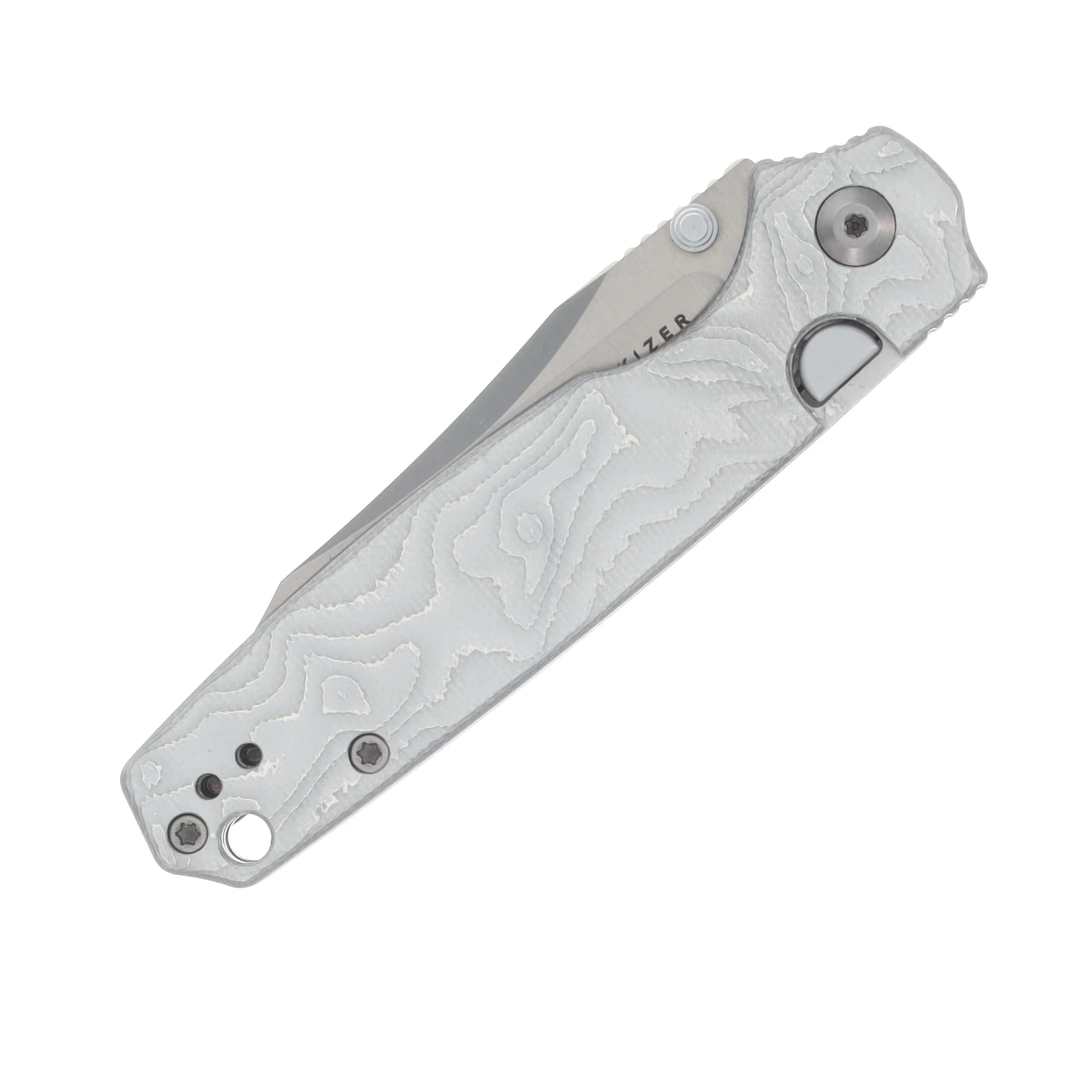 Kizer Pokiman BLL Folding Knife Silver Aluminum Foil G-10 Handle Satin AEB-L Blade V3789BCA1 View 5