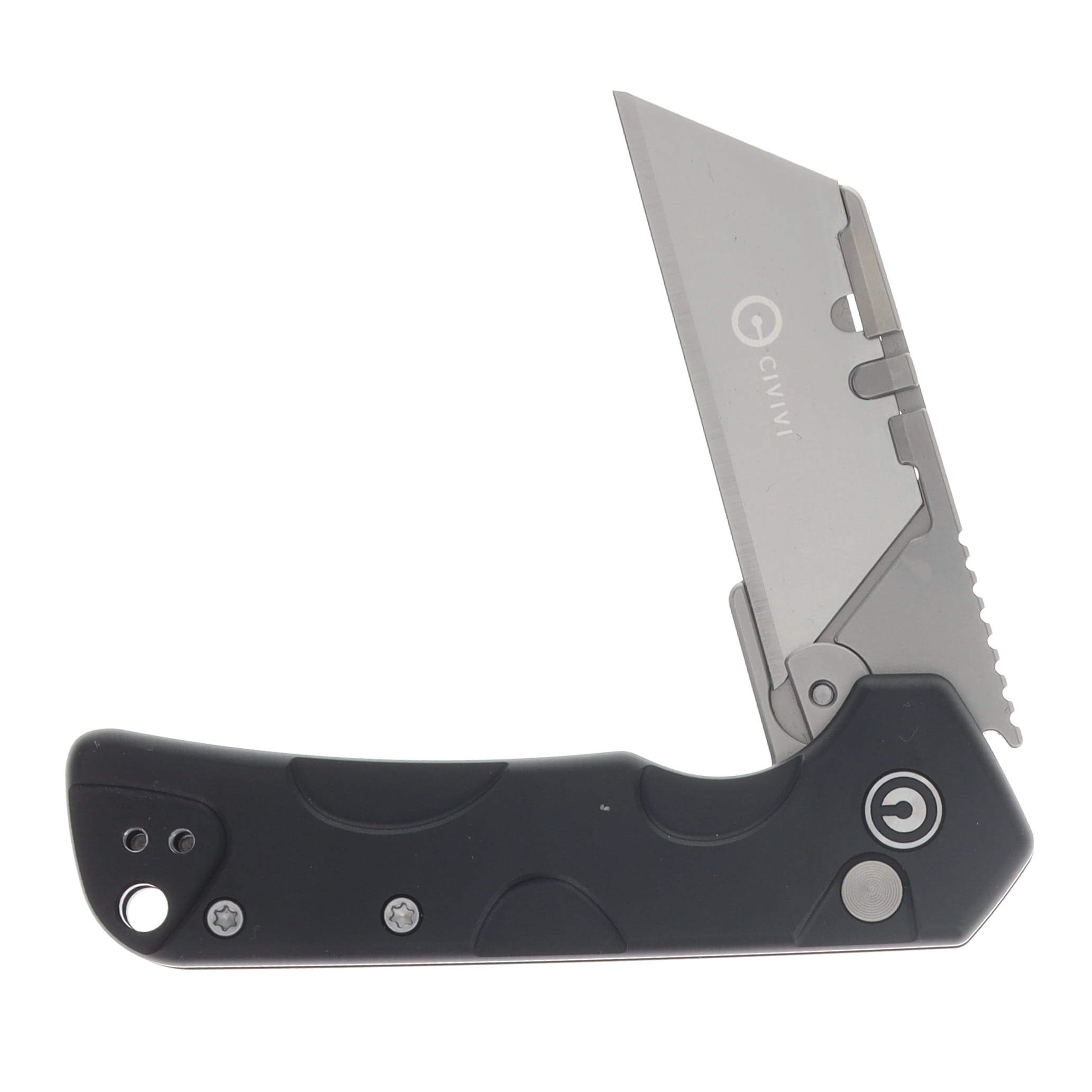 CIVIVI Pulsara Folding Utility Knife Stonewash/Black Aluminum C24041F-1 View 3