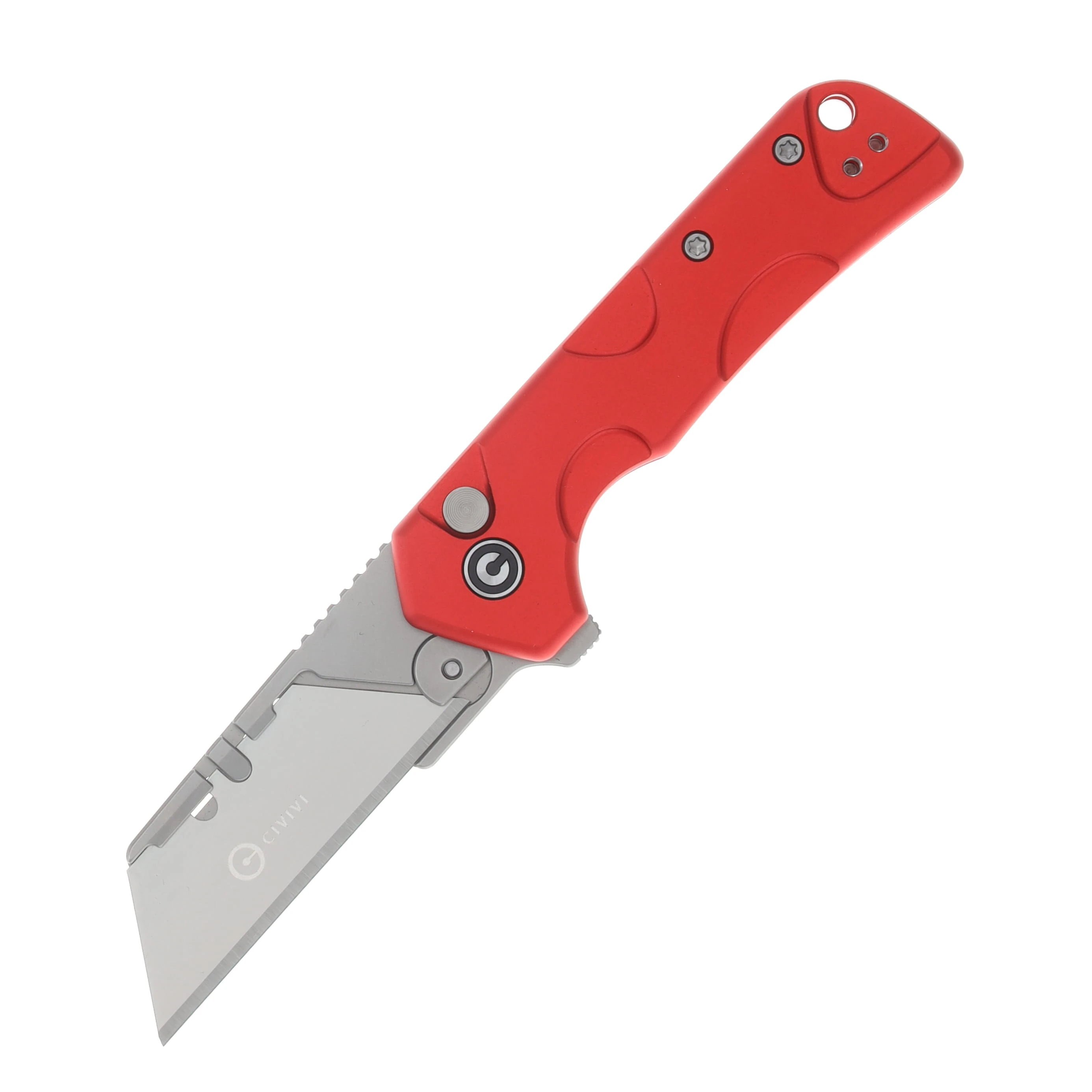 CIVIVI Pulsara Folding Utility Knife Stonewash/Red Aluminum C24041F-2 View 1