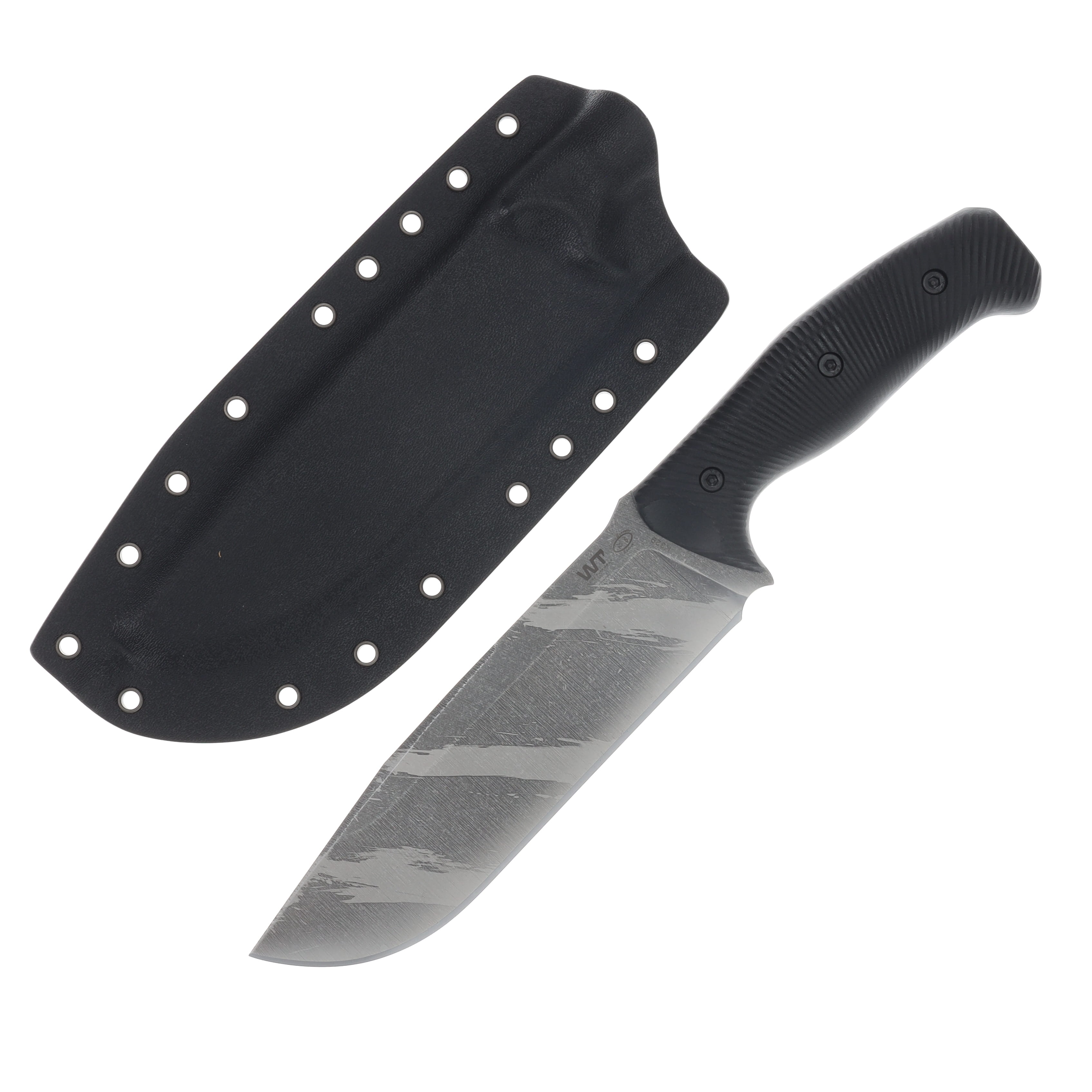 Work Tuff Gear Wolverine Gen 2 Fixed Blade K329 Vintage Tiger Stripes Black Textured G-10 Grip Black Kydex Sheath K329-VTSBG10B View 1