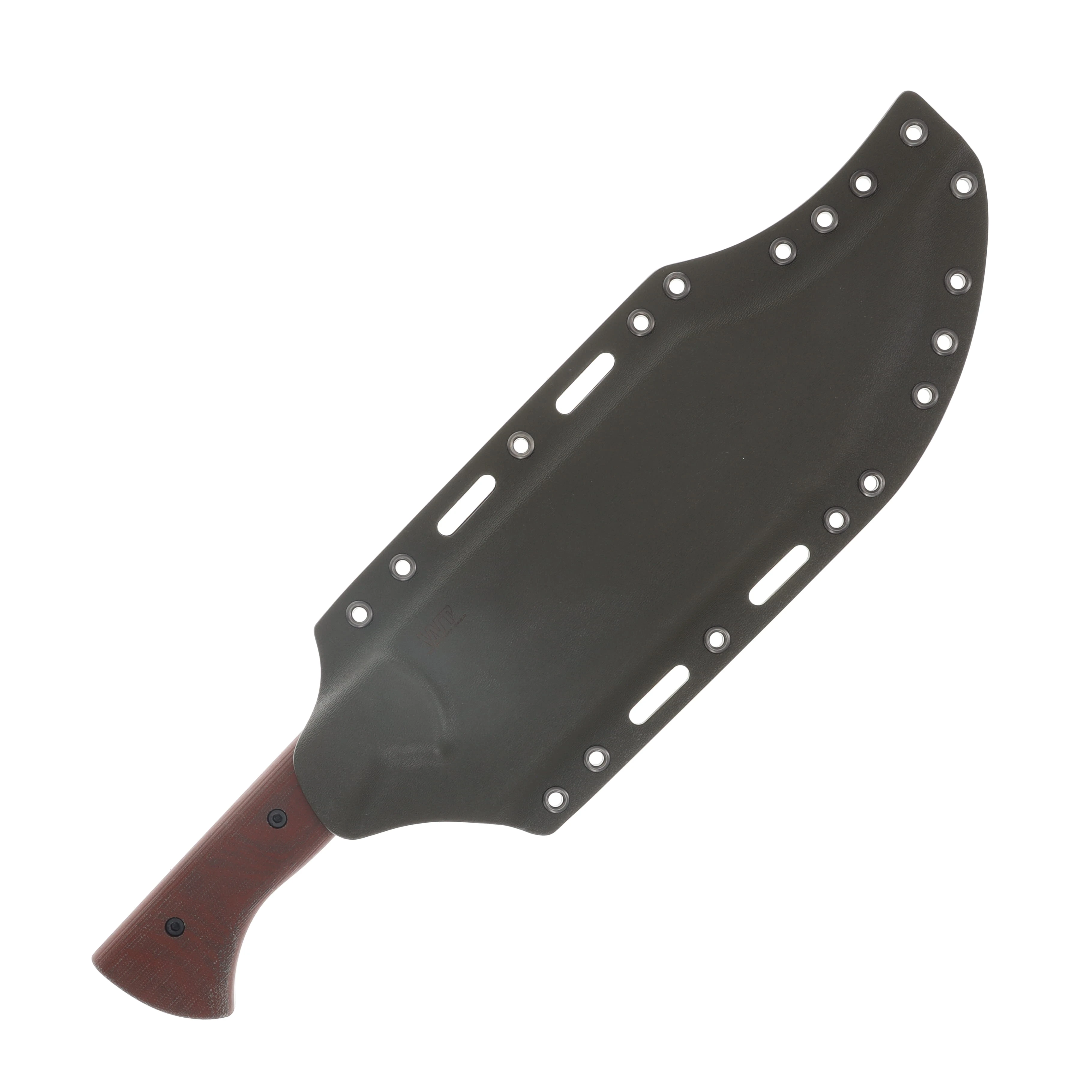 Work Tuff Gear V-44X-III Fixed Blade SK85 Dark Washed Natural Canvas Micarta Grip ODG Kydex Sheath SK85-DWNCMODG View 4