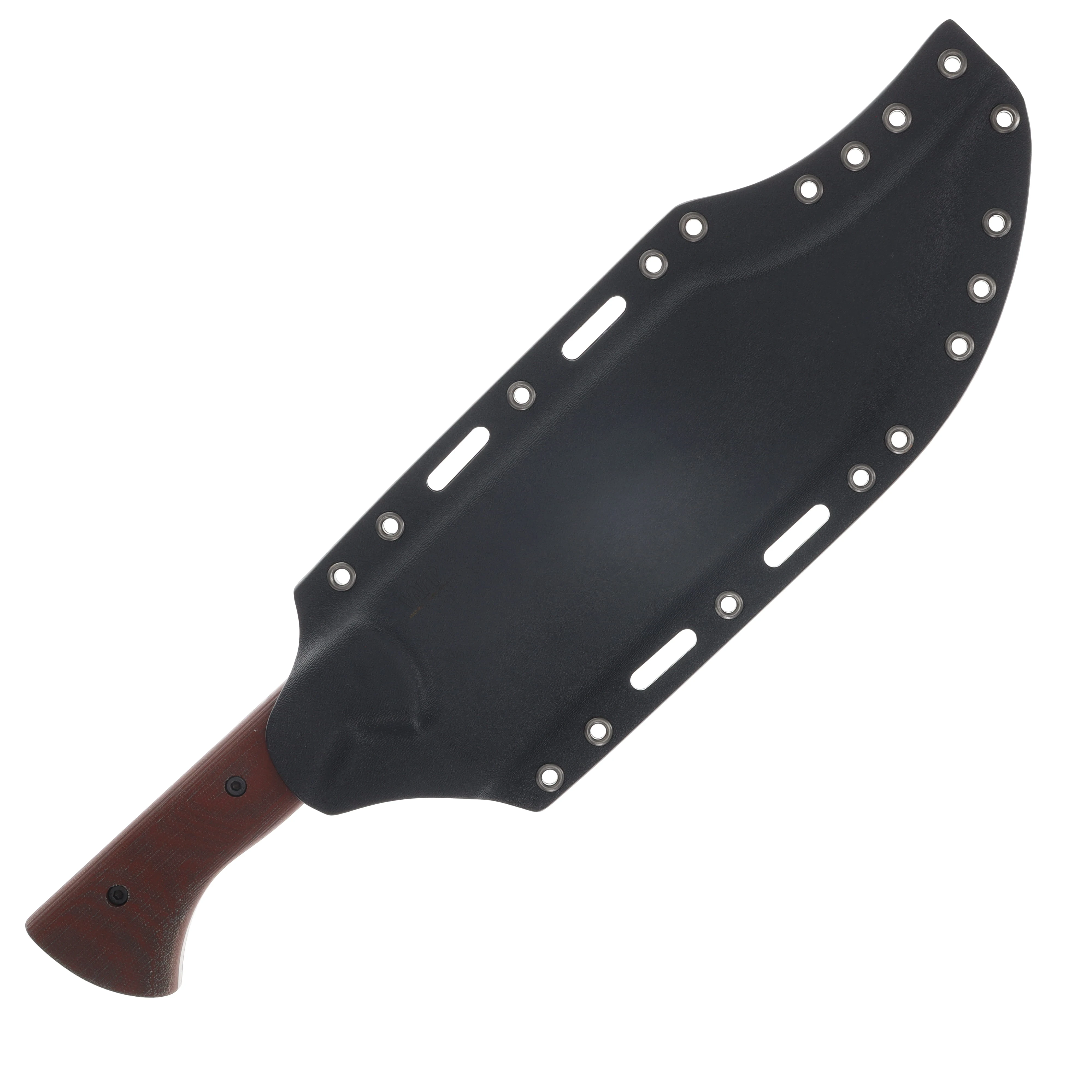 Work Tuff Gear V-44X-III Fixed Blade SK85 Copper Washed Natural Canvas Micarta Grip Black Kydex Sheath SK85-CWNCMB View 4